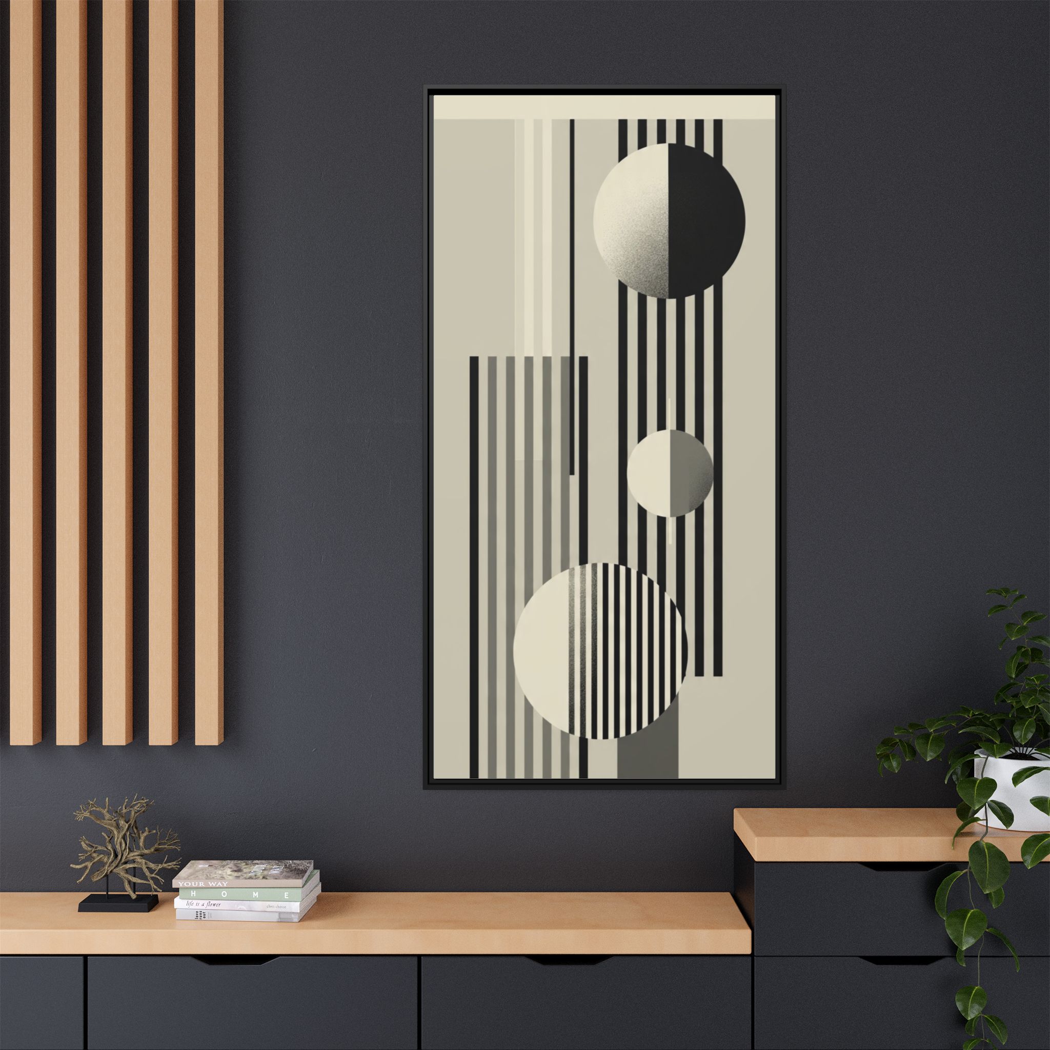 Abstract Geometric Canvas Print — Framed Matte Wall Art - Image 36