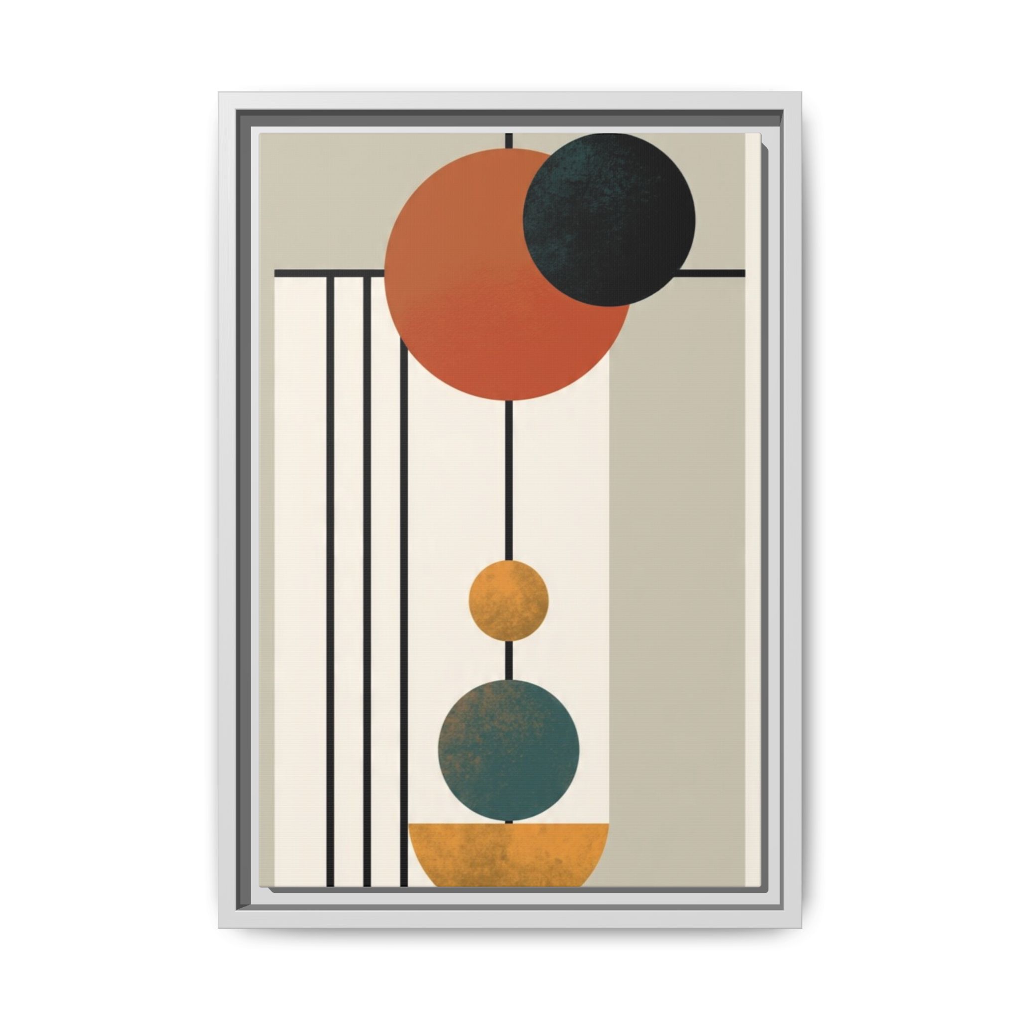 Abstract Geometric Wall Art Print — Matte Framed Canvas - Image 121