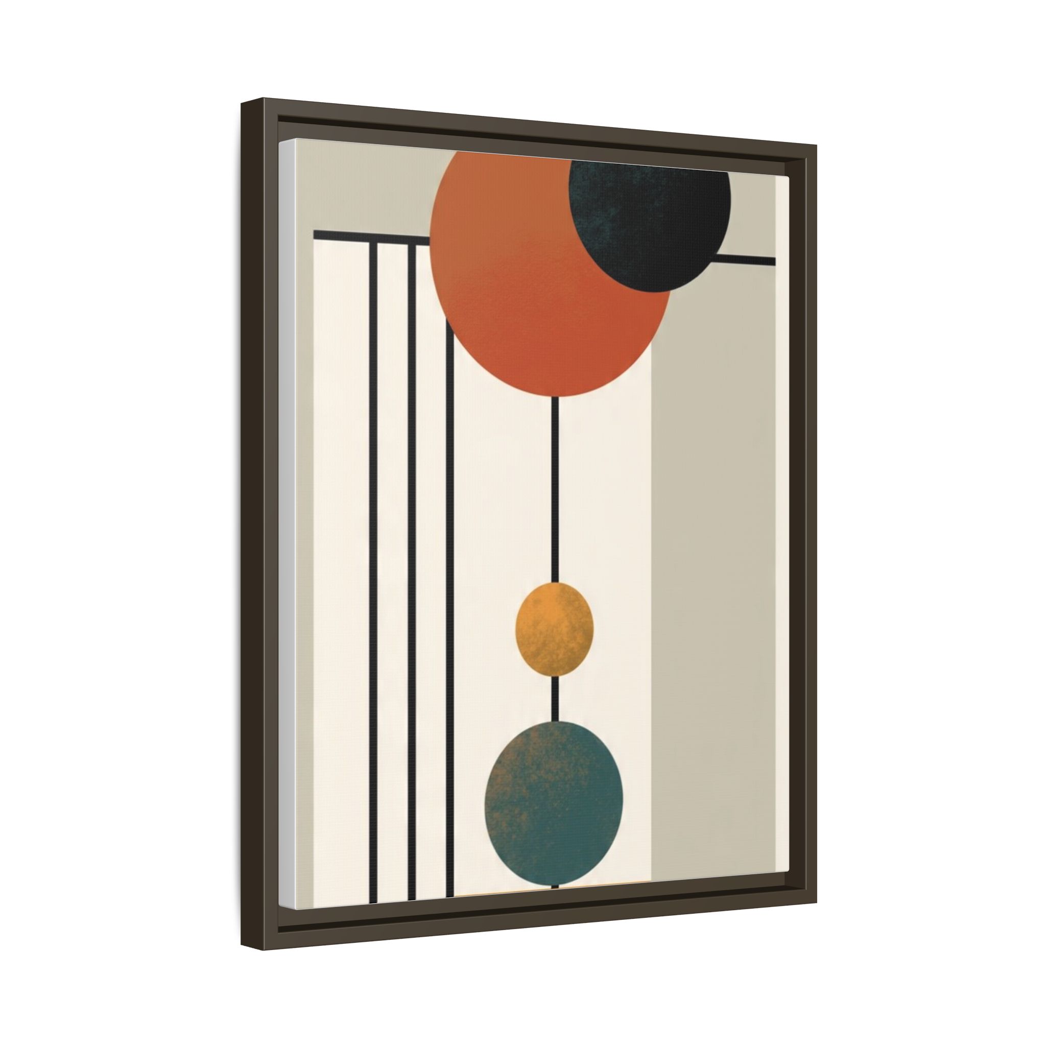 Abstract Geometric Wall Art Print — Matte Framed Canvas - Image 154