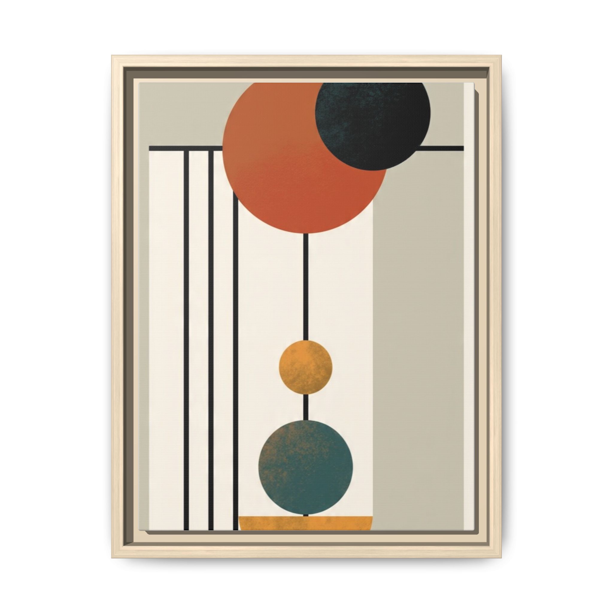 Abstract Geometric Wall Art Print — Matte Framed Canvas - Image 77