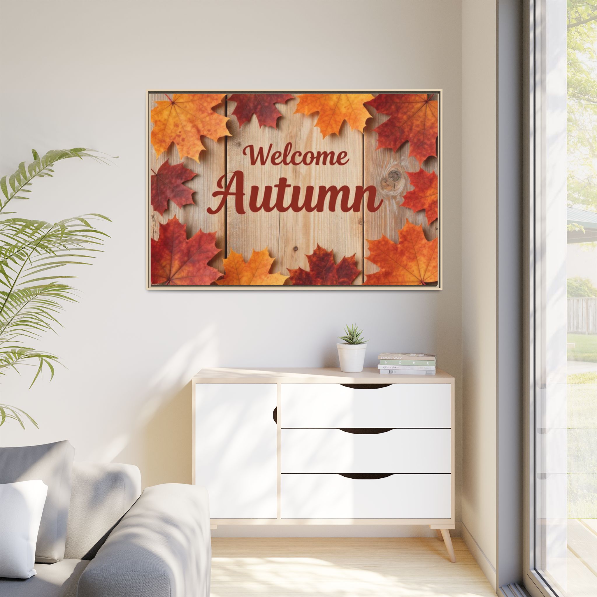 Welcome Autumn Framed Canvas Wall Art - Image 47