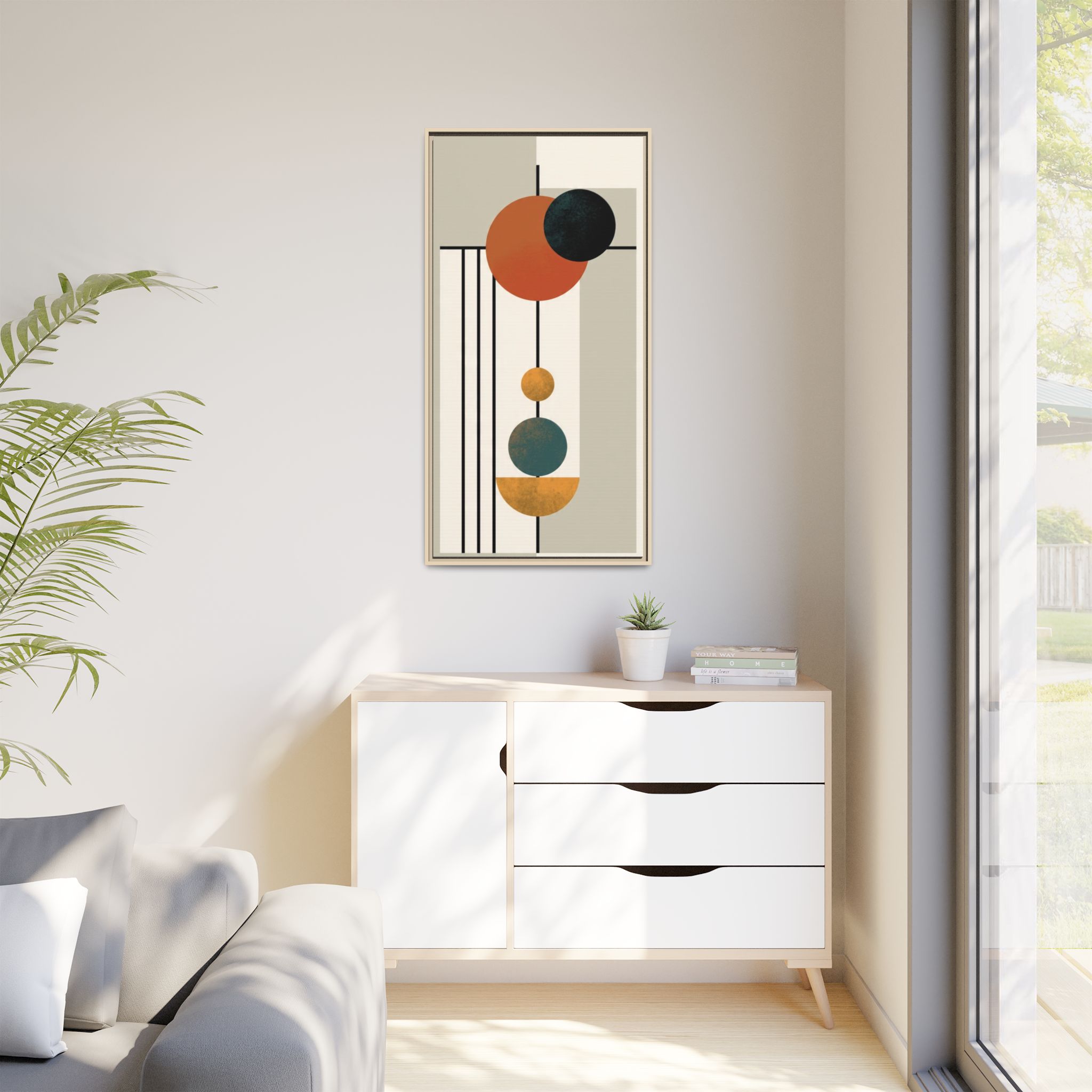 Abstract Geometric Wall Art Print — Matte Framed Canvas - Image 4
