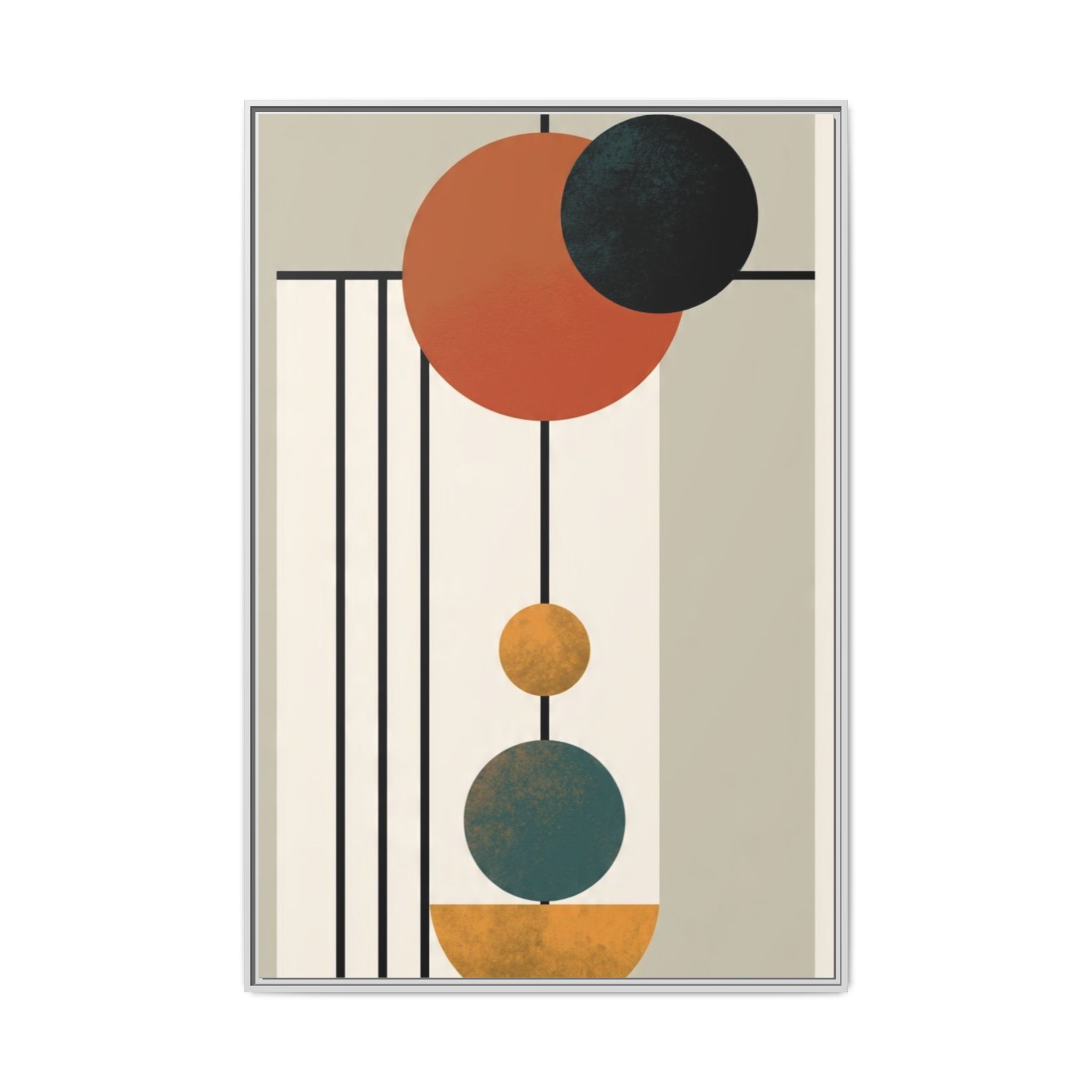 Abstract Geometric Wall Art Print — Matte Framed Canvas - Image 53