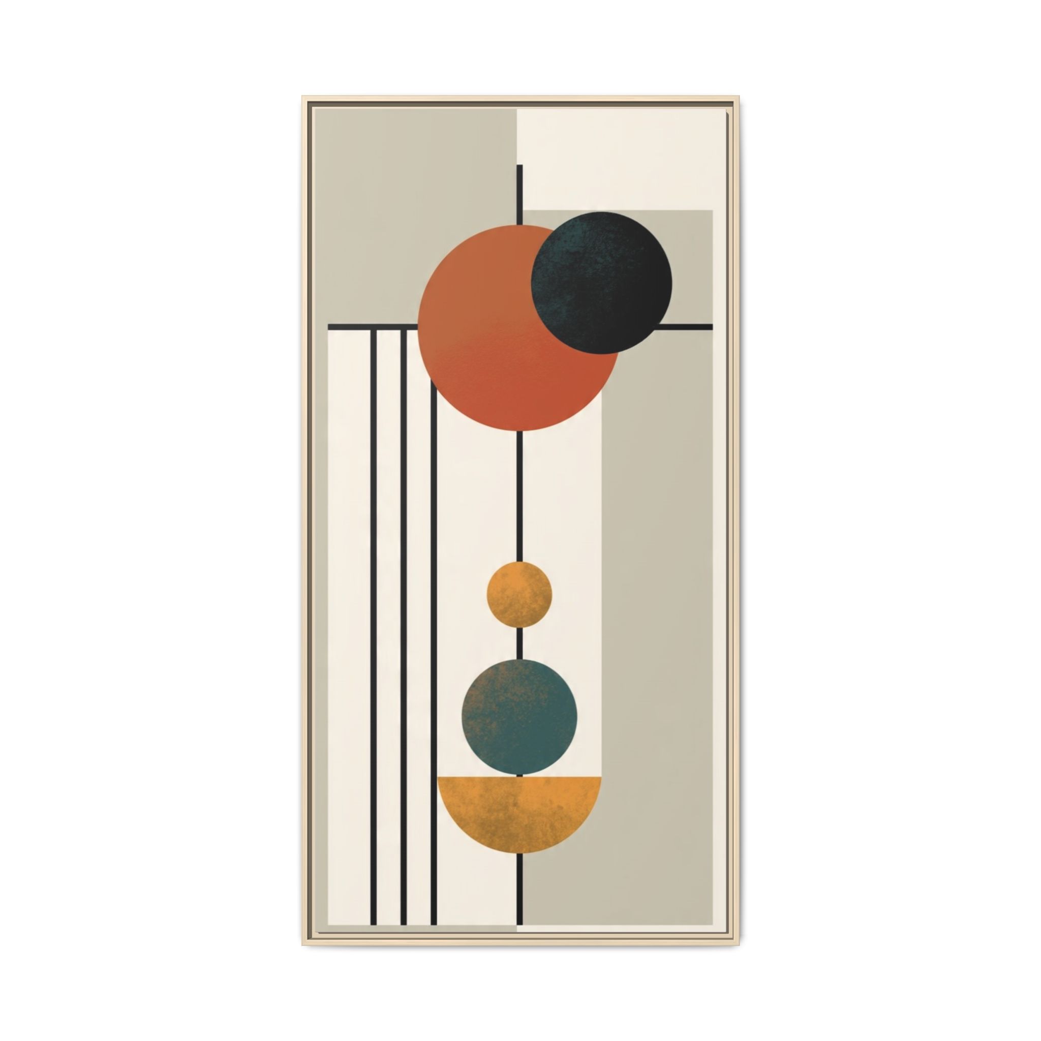 Abstract Geometric Wall Art Print — Matte Framed Canvas - Image 45