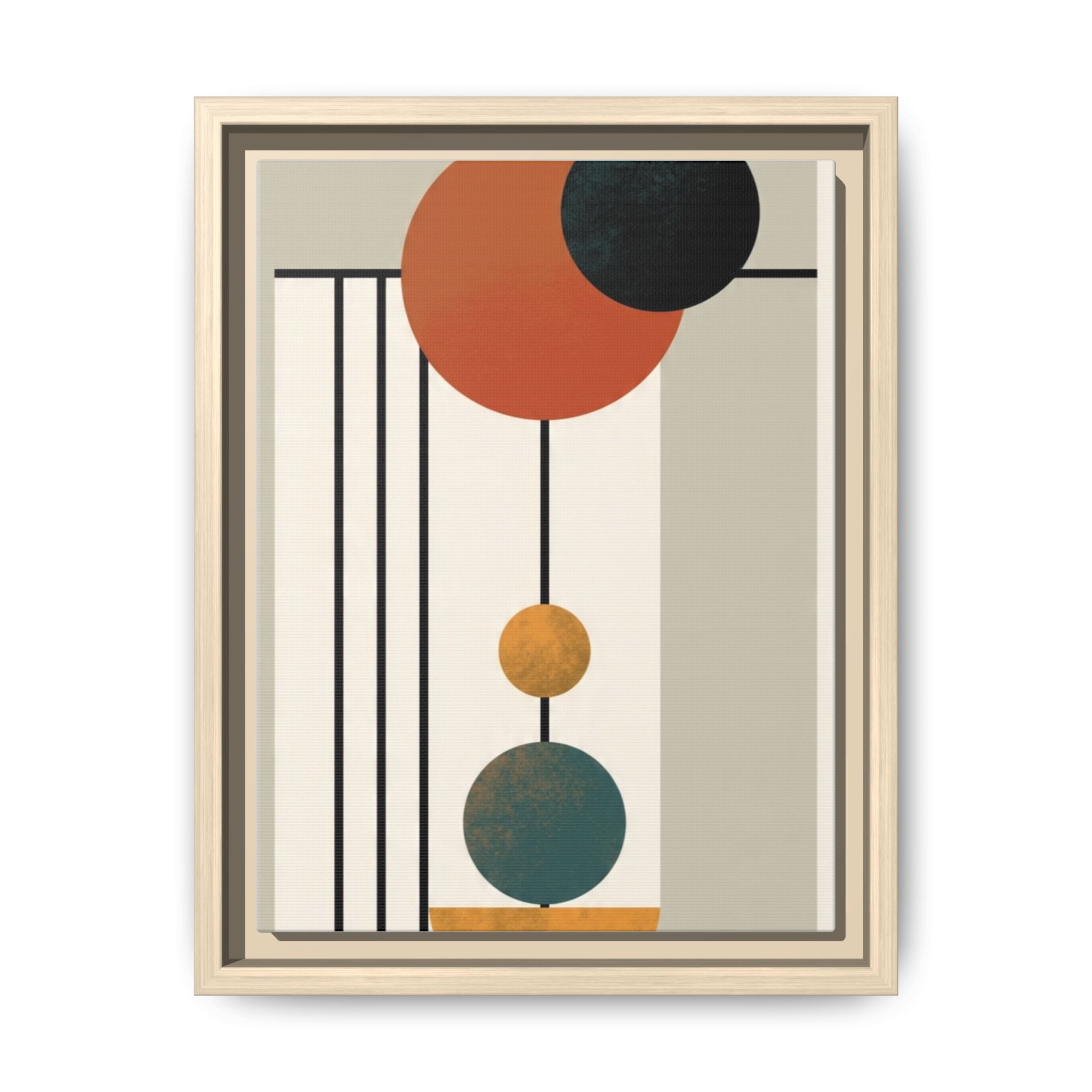 Abstract Geometric Wall Art Print — Matte Framed Canvas - Image 249