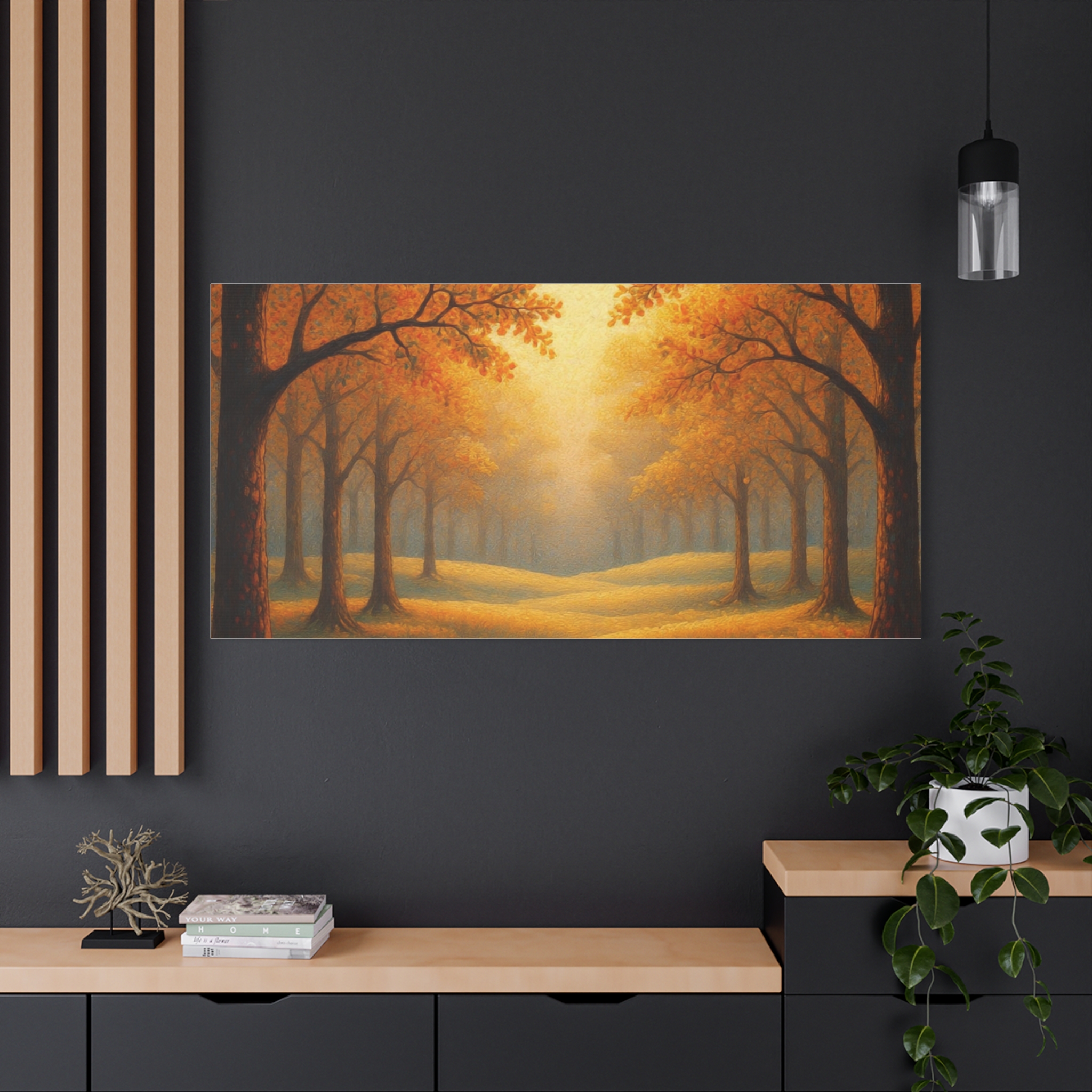 Autumn Woodland Canvas Print — Golden Forest Landscape Wall Art - Image 8