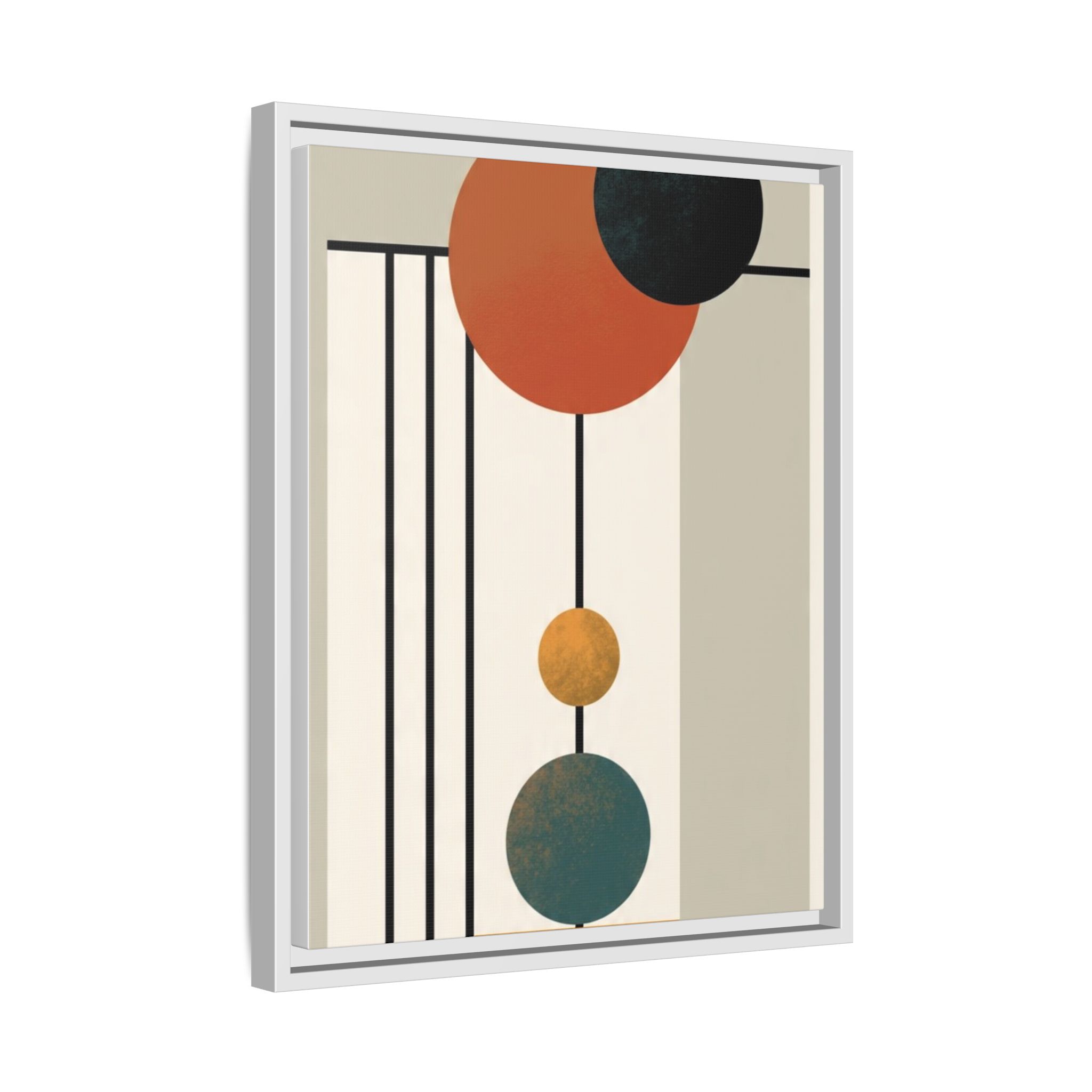 Abstract Geometric Wall Art Print — Matte Framed Canvas - Image 150
