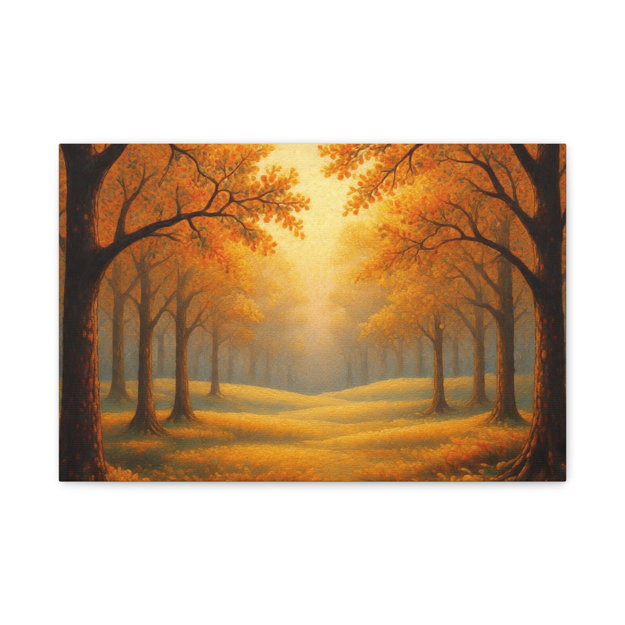 Autumn Woodland Canvas Print — Golden Forest Landscape Wall Art - Image 4
