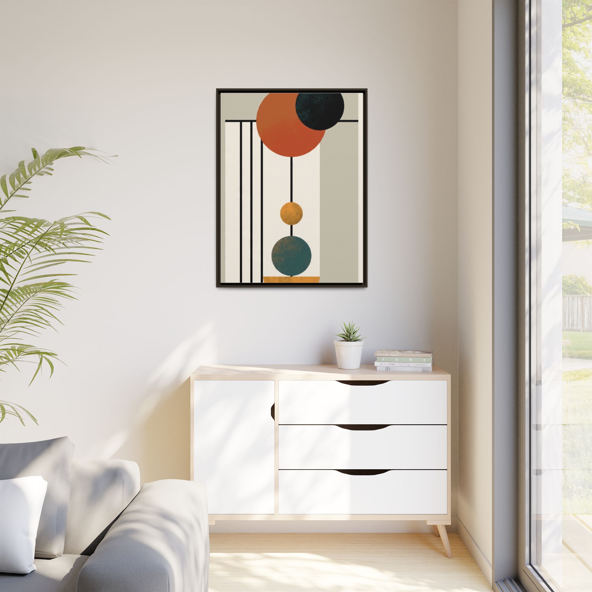 Abstract Geometric Wall Art Print — Matte Framed Canvas - Image 27