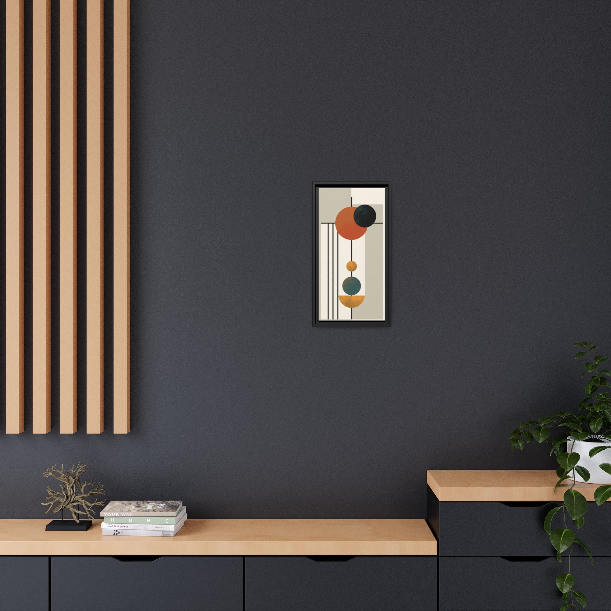 Abstract Geometric Wall Art Print — Matte Framed Canvas - Image 96