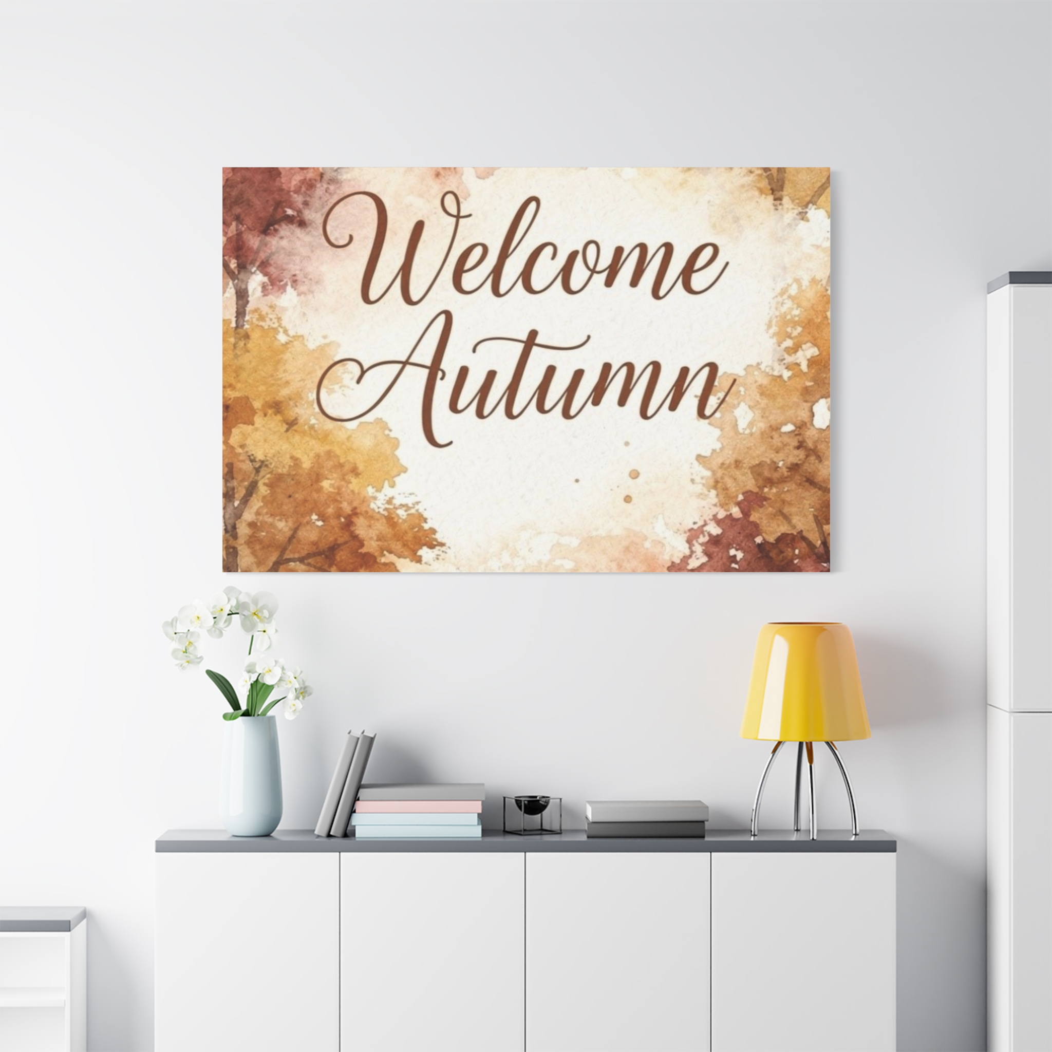 Welcome Autumn Matte Canvas Wall Art — Stretched Fall Home Decor - Image 2