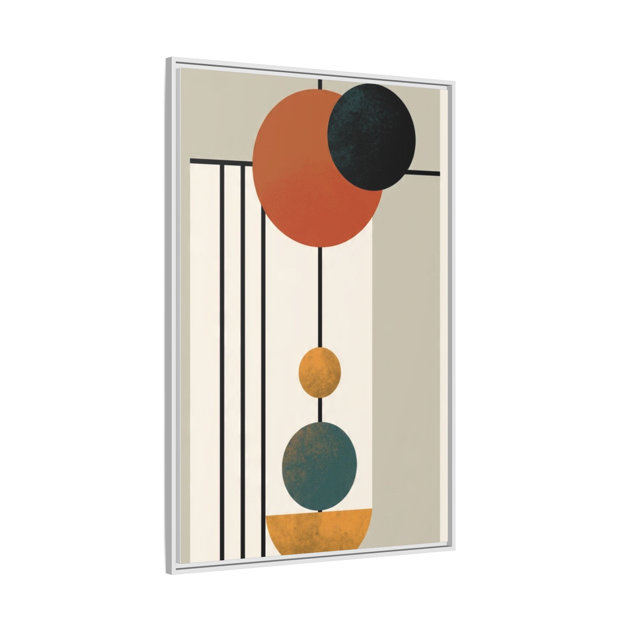 Abstract Geometric Wall Art Print — Matte Framed Canvas - Image 102