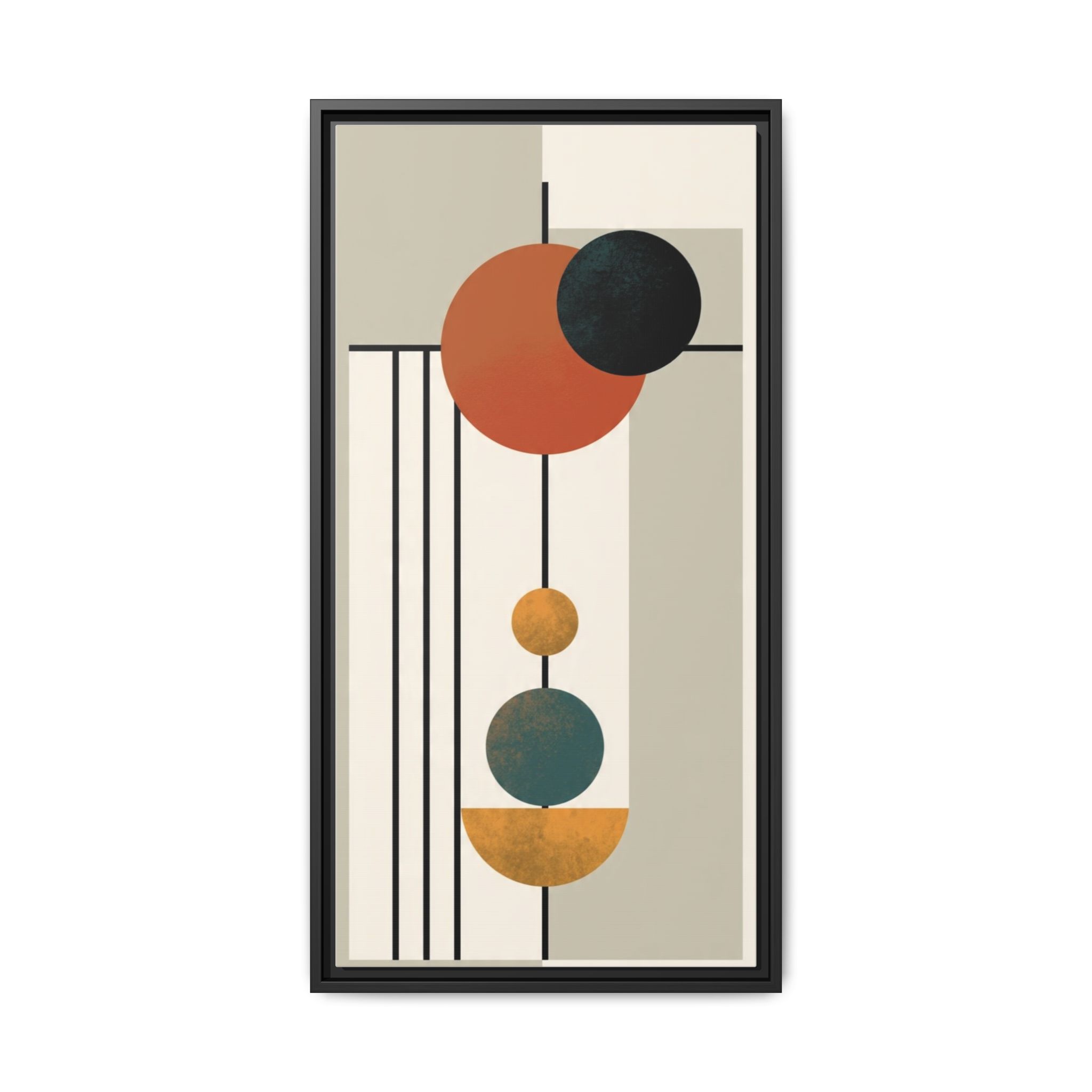 Abstract Geometric Wall Art Print — Matte Framed Canvas - Image 193