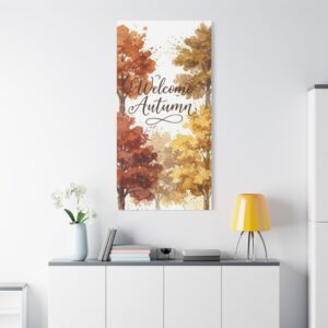 Welcome Autumn Matte Canvas Wall Art — Stretched Fall Decor
