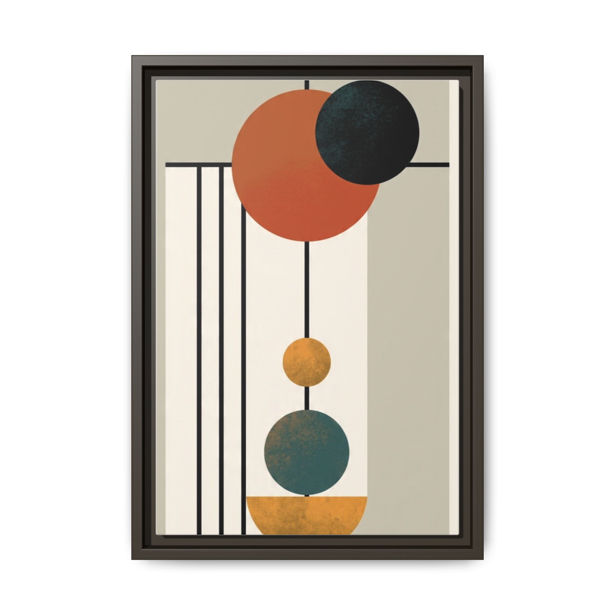 Abstract Geometric Wall Art Print — Matte Framed Canvas - Image 113
