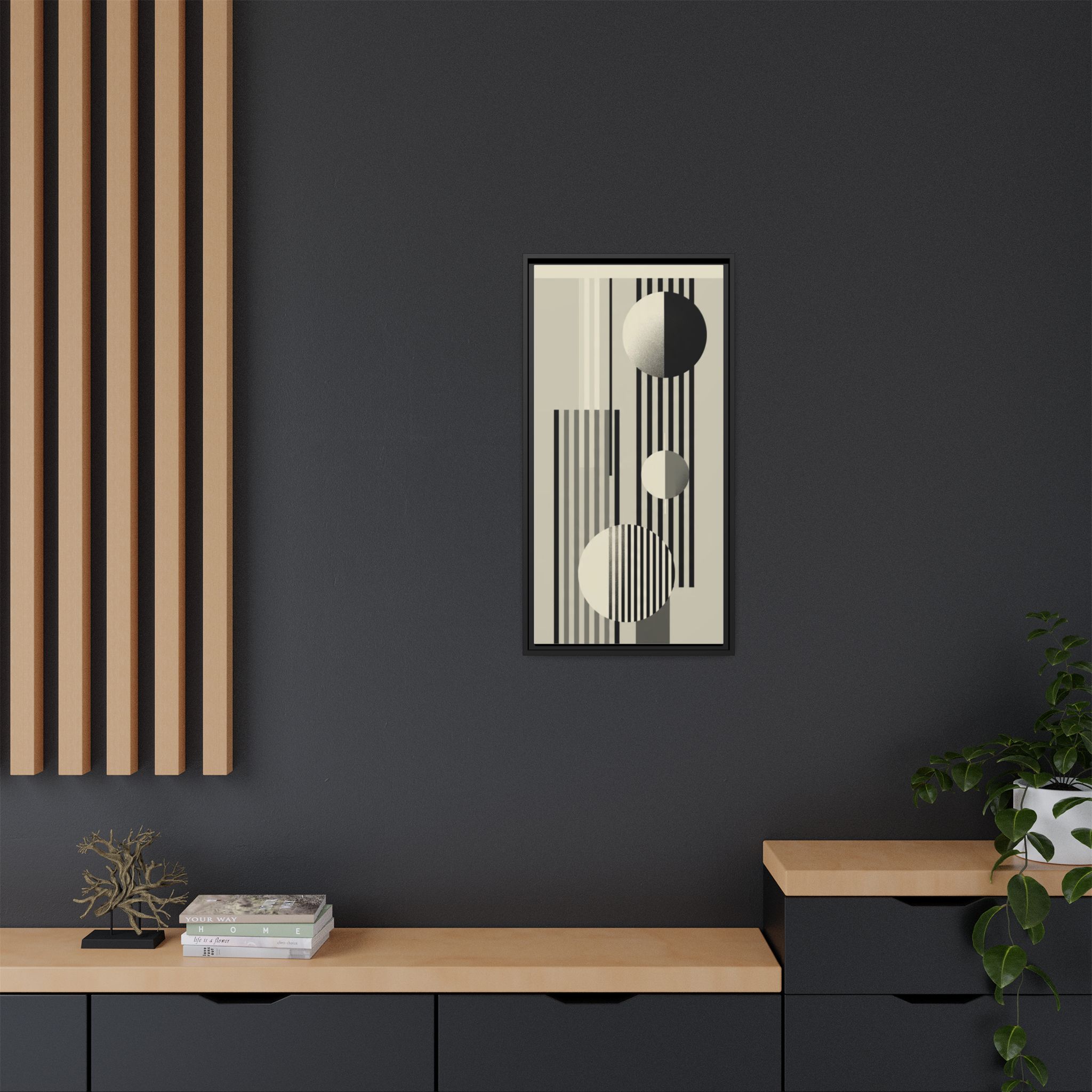 Abstract Geometric Canvas Print — Framed Matte Wall Art - Image 212