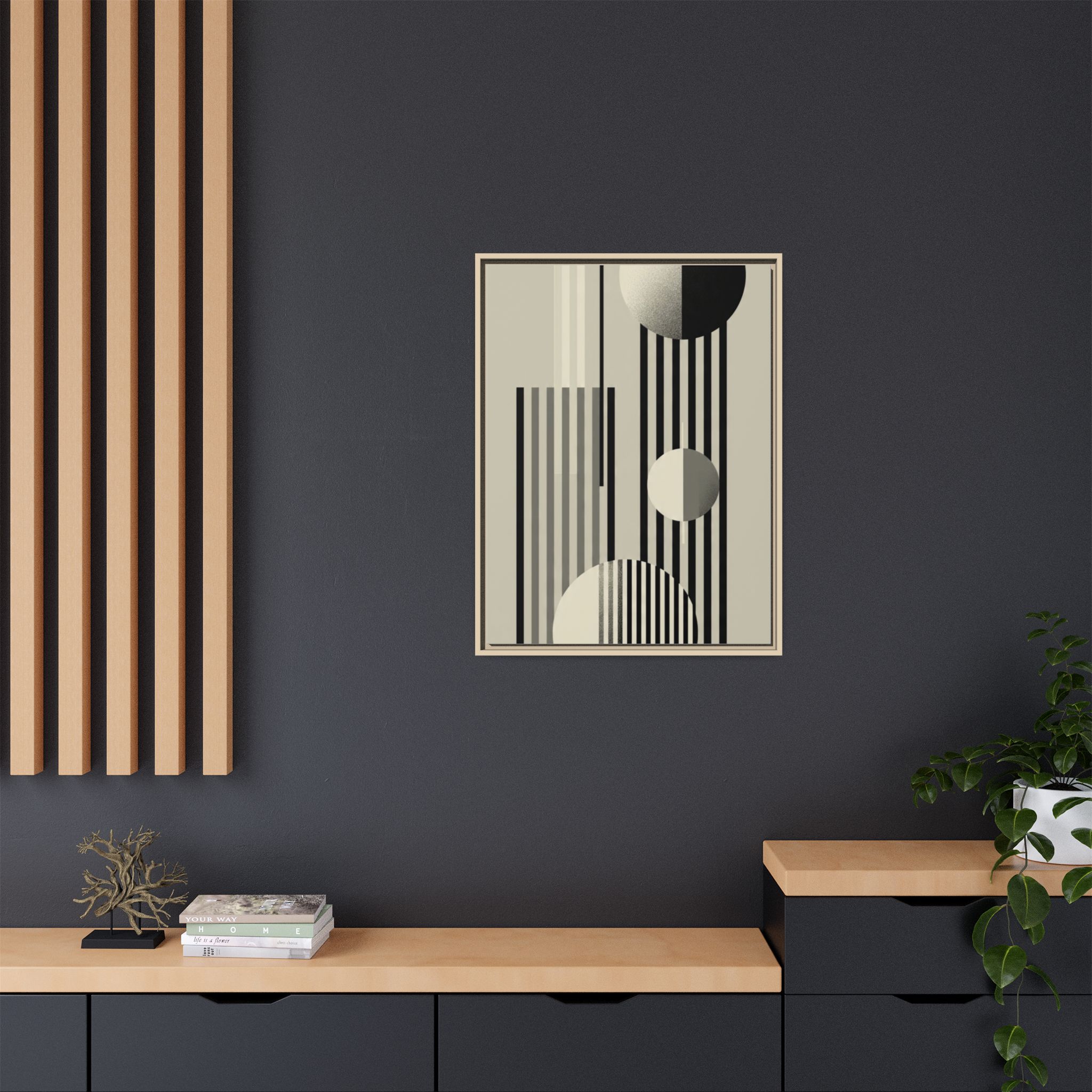 Abstract Geometric Canvas Print — Framed Matte Wall Art - Image 204