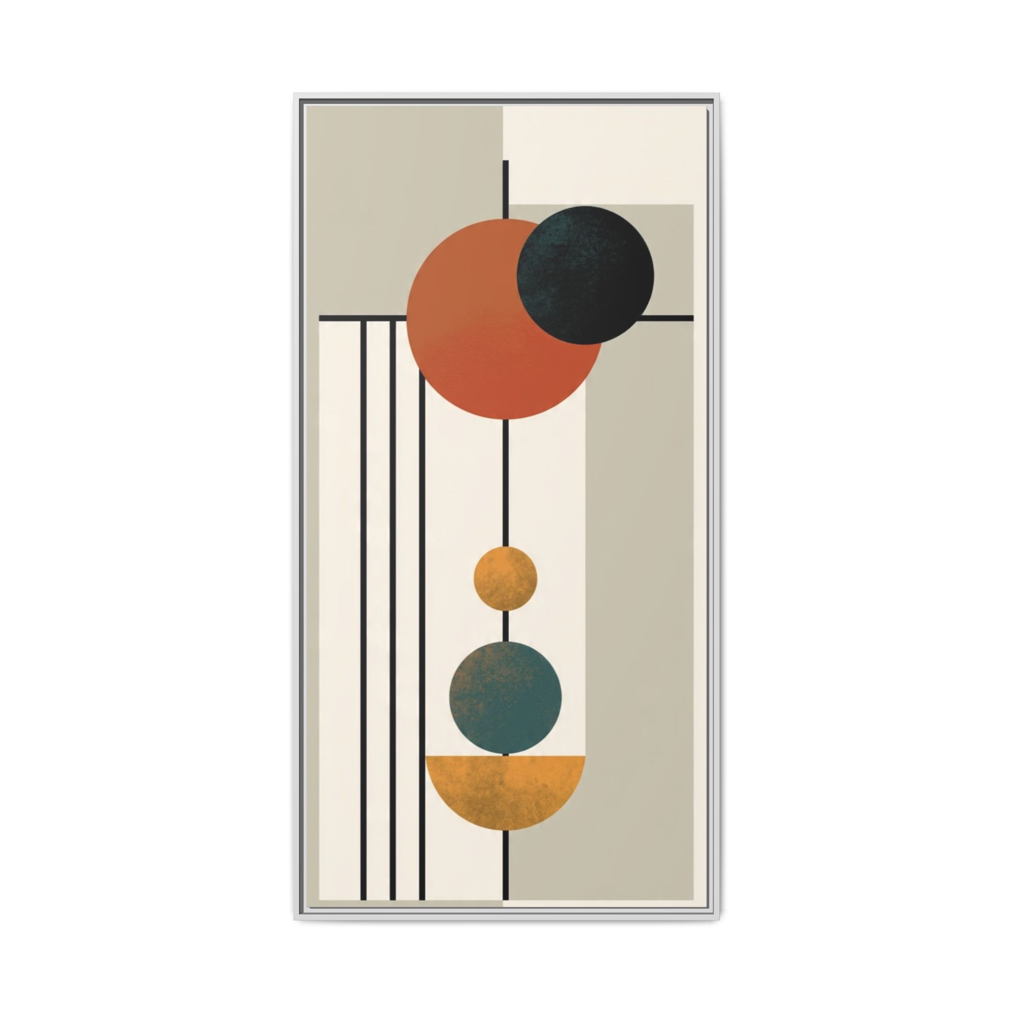 Abstract Geometric Wall Art Print — Matte Framed Canvas - Image 37