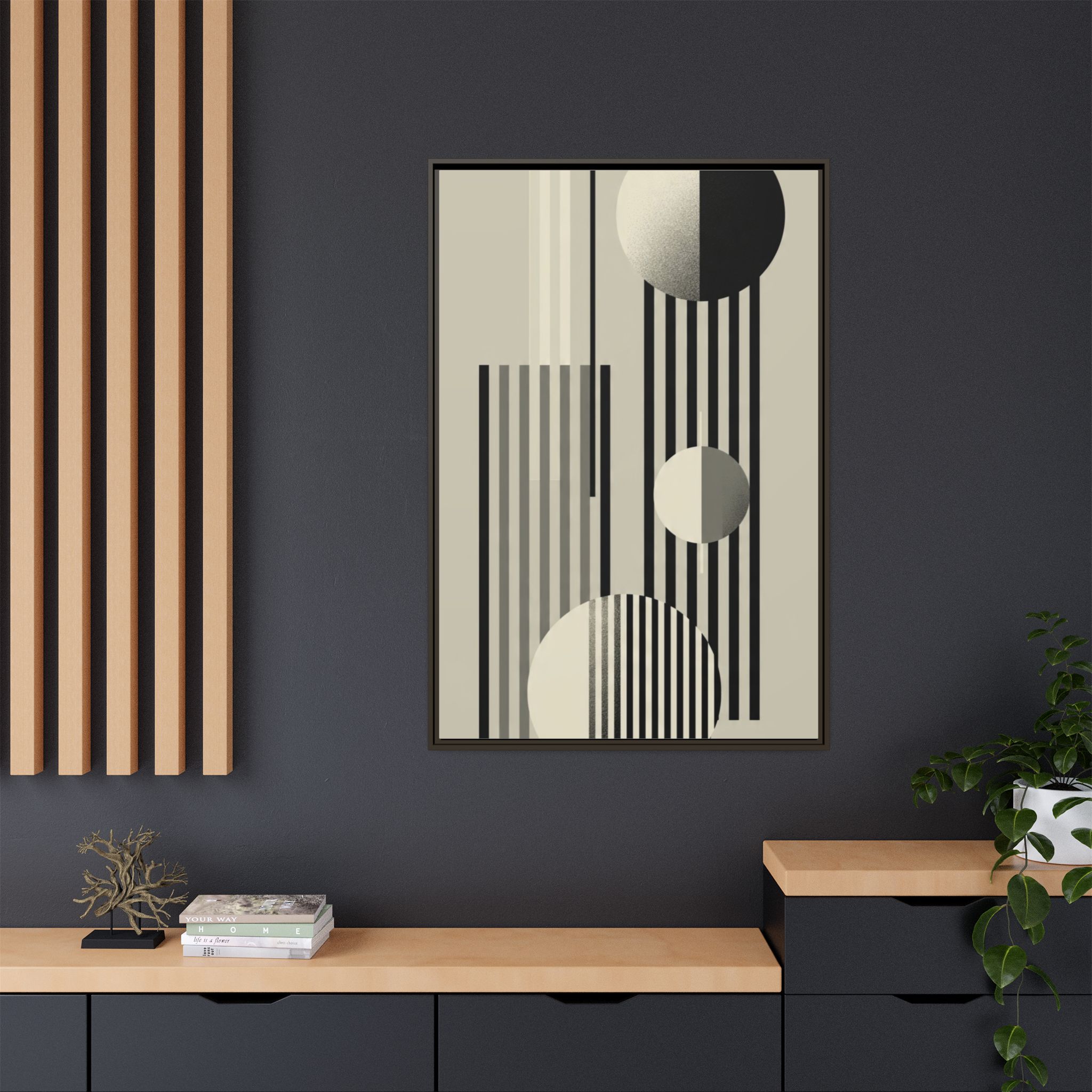 Abstract Geometric Canvas Print — Framed Matte Wall Art - Image 112