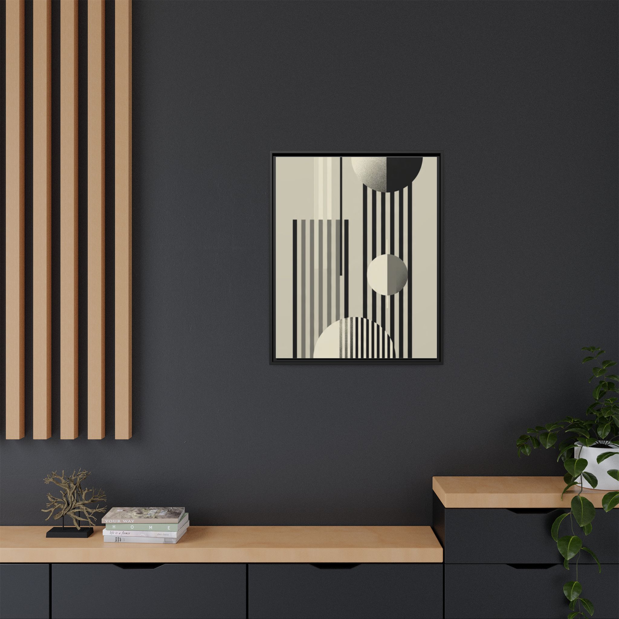 Abstract Geometric Canvas Print — Framed Matte Wall Art - Image 180