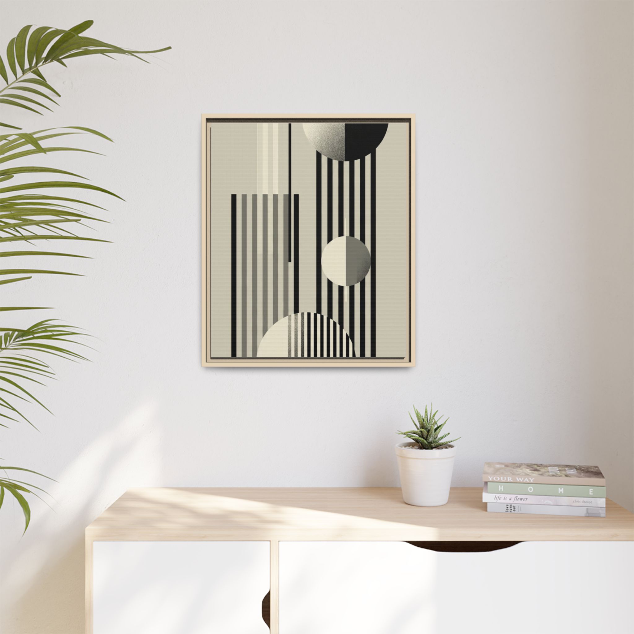 Abstract Geometric Canvas Print — Framed Matte Wall Art - Image 227