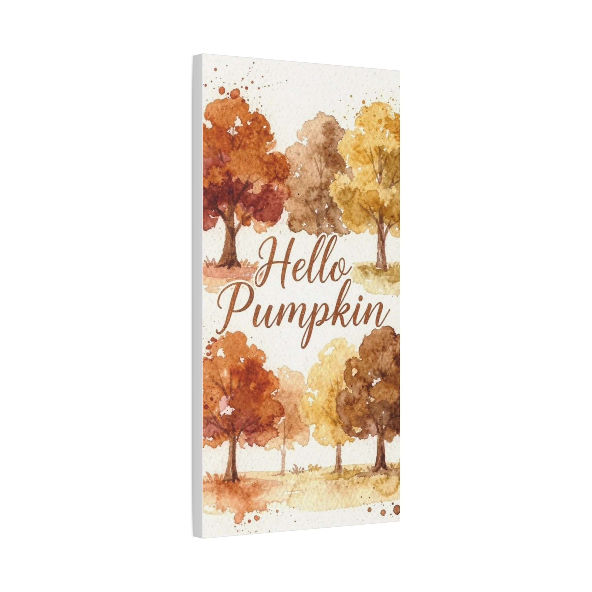 Hello Pumpkin Fall Canvas Wall Art – Autumn Watercolor Home Decor - Image 7