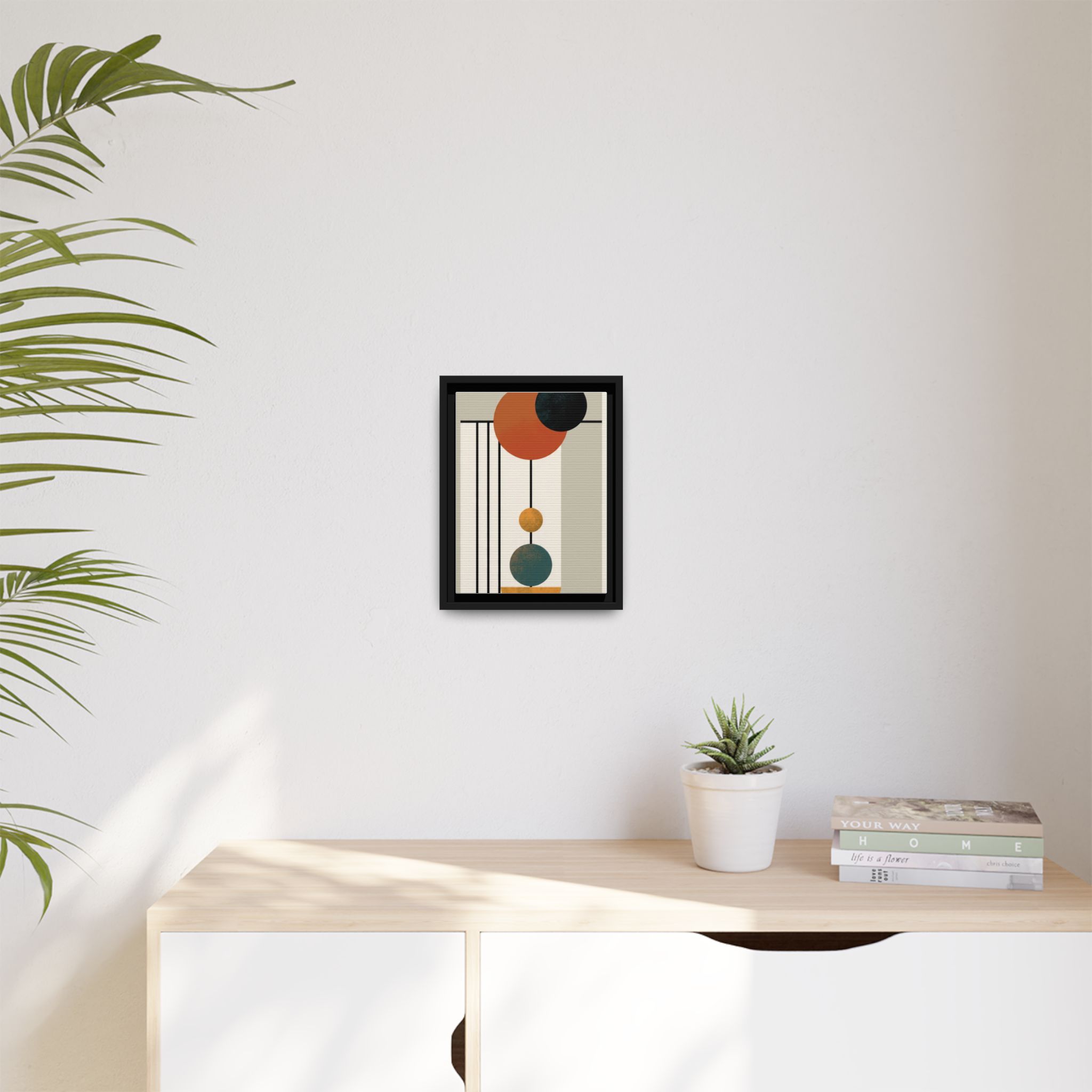 Abstract Geometric Wall Art Print — Matte Framed Canvas - Image 247