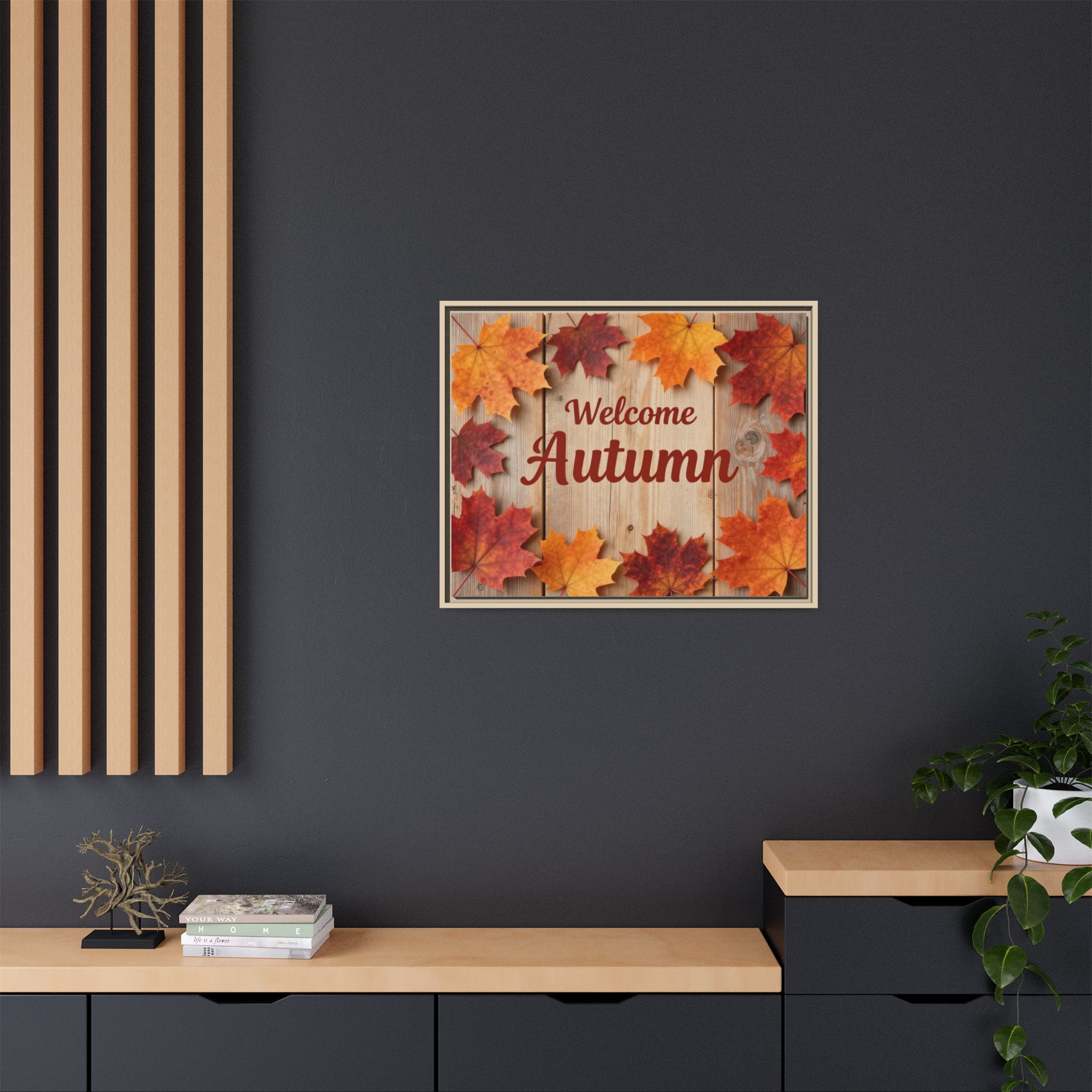 Welcome Autumn Framed Canvas Wall Art - Image 200