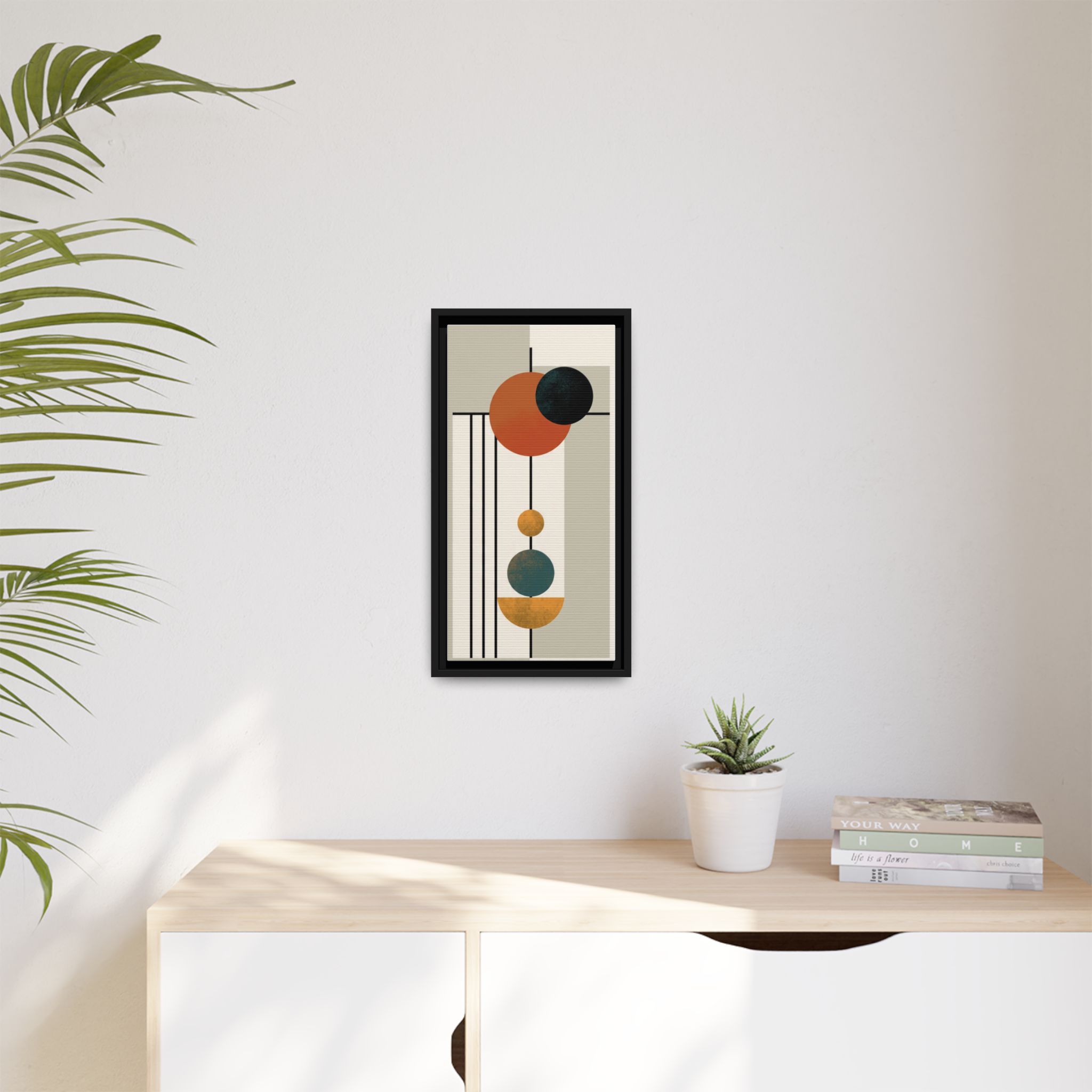 Abstract Geometric Wall Art Print — Matte Framed Canvas - Image 95