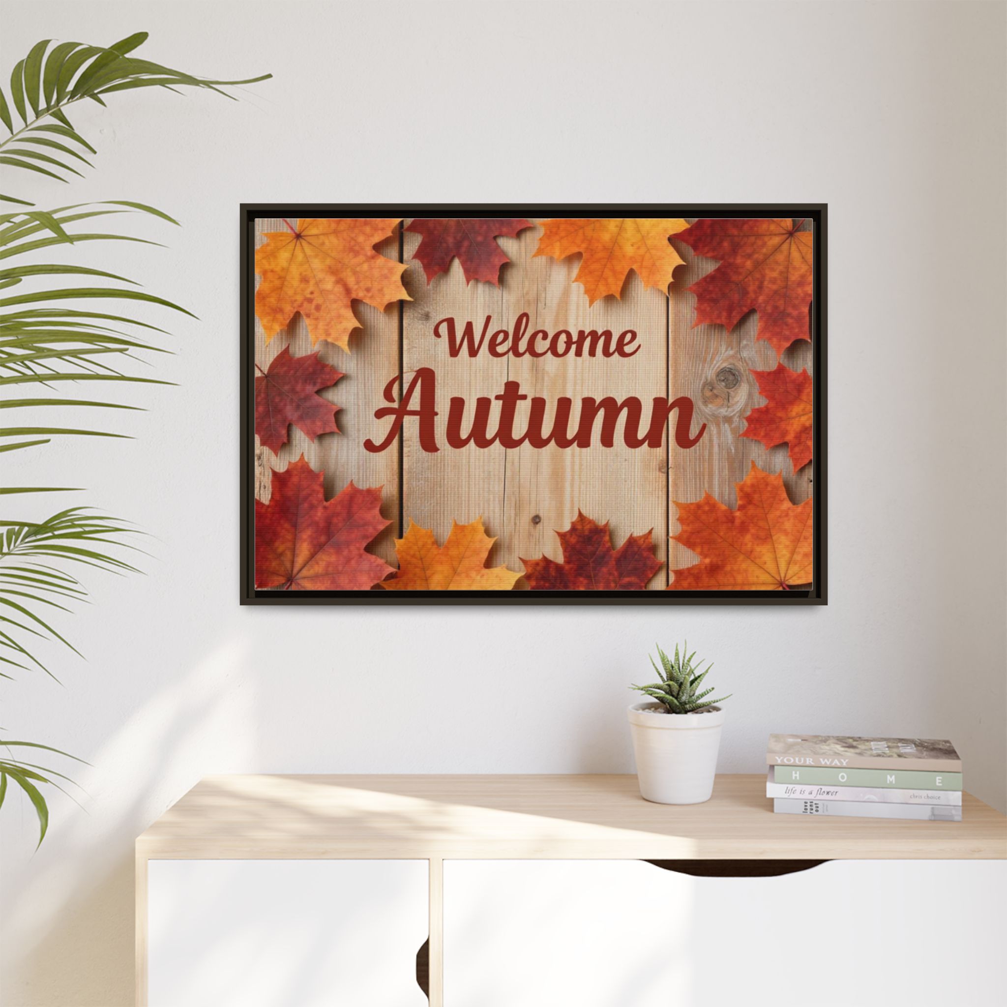 Welcome Autumn Framed Canvas Wall Art - Image 119