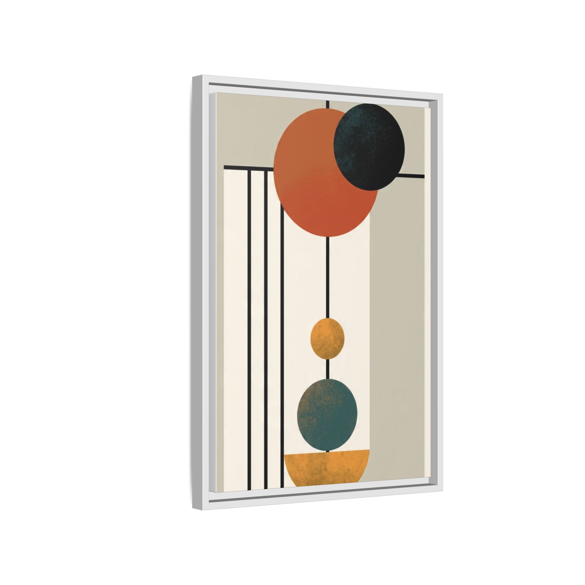 Abstract Geometric Wall Art Print — Matte Framed Canvas - Image 238