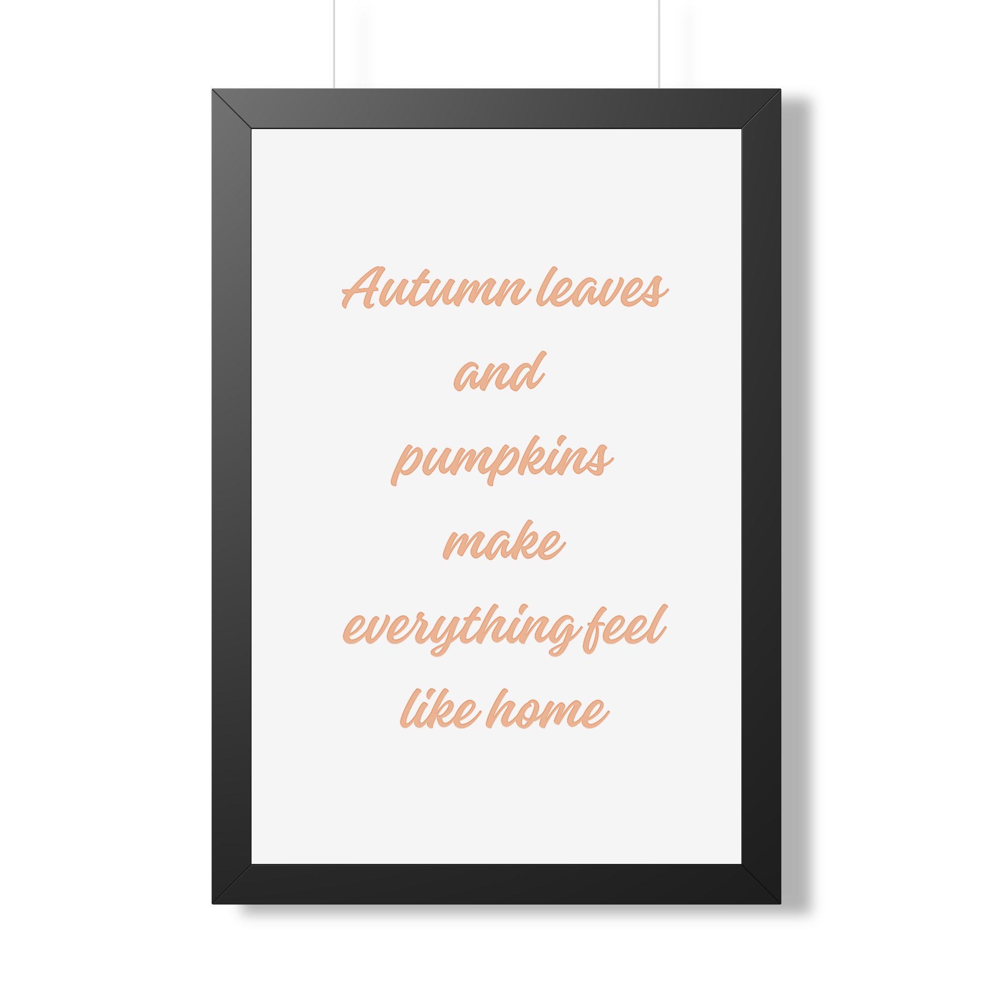 Autumn Leaves and Pumpkins Framed Poster — Cozy Fall Wall Art - Image 2