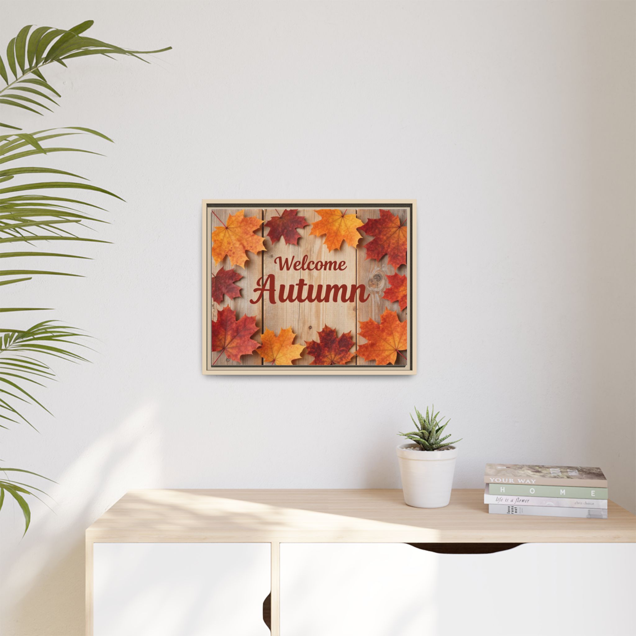 Welcome Autumn Framed Canvas Wall Art - Image 87