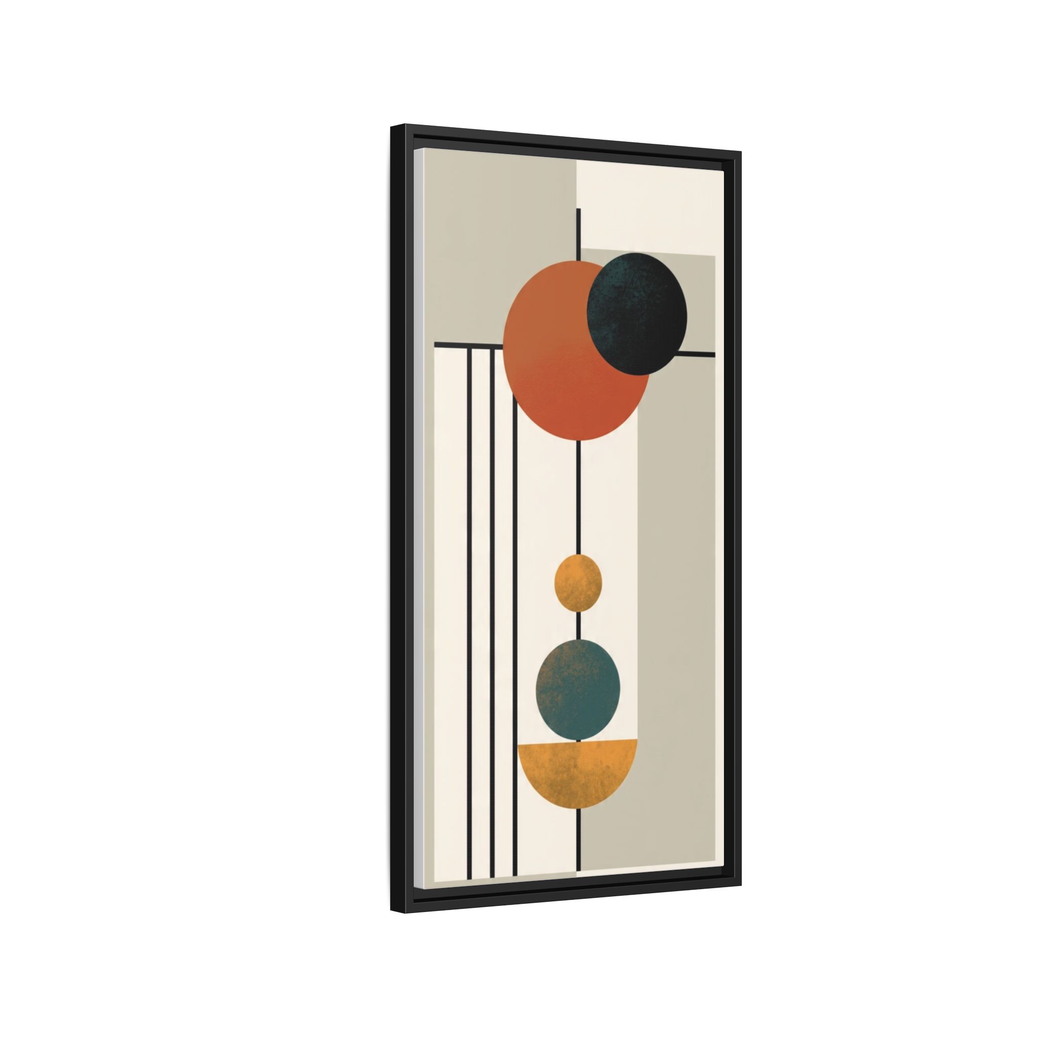 Abstract Geometric Wall Art Print — Matte Framed Canvas - Image 194
