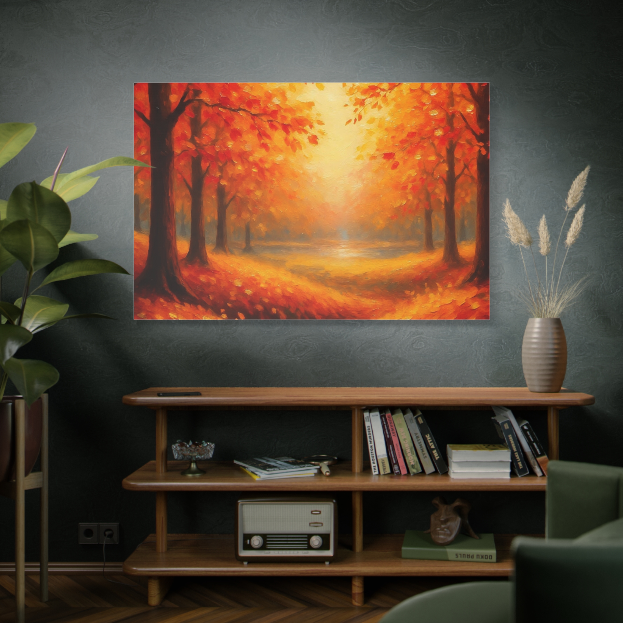 Autumn Forest Canvas Wall Art — Golden Fall Trees Matte Stretched Canvas - Image 10