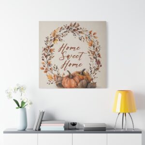 Home Sweet Home Fall Pumpkin Canvas