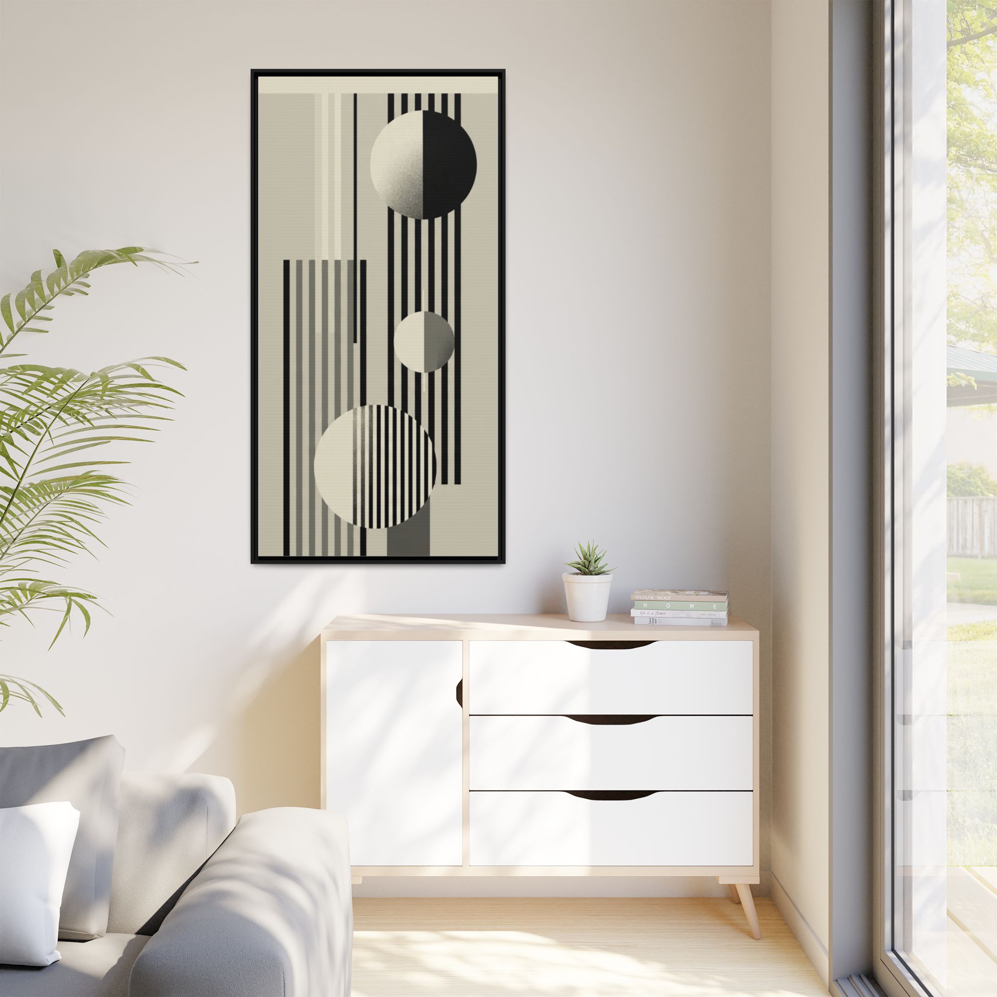 Abstract Geometric Canvas Print — Framed Matte Wall Art - Image 35