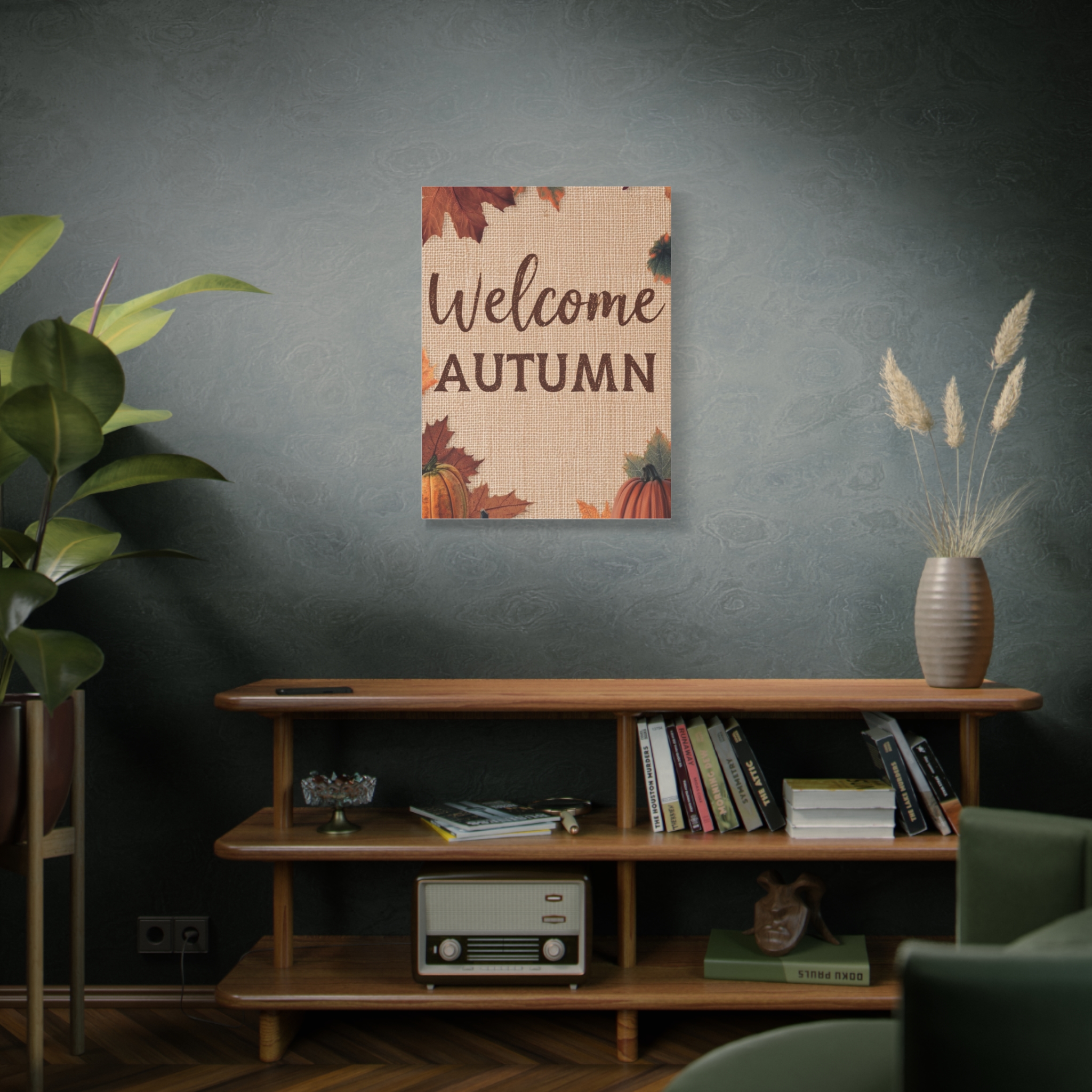 Welcome Autumn Canvas Wall Art — Fall Pumpkin & Leaves Home Decor - Image 10