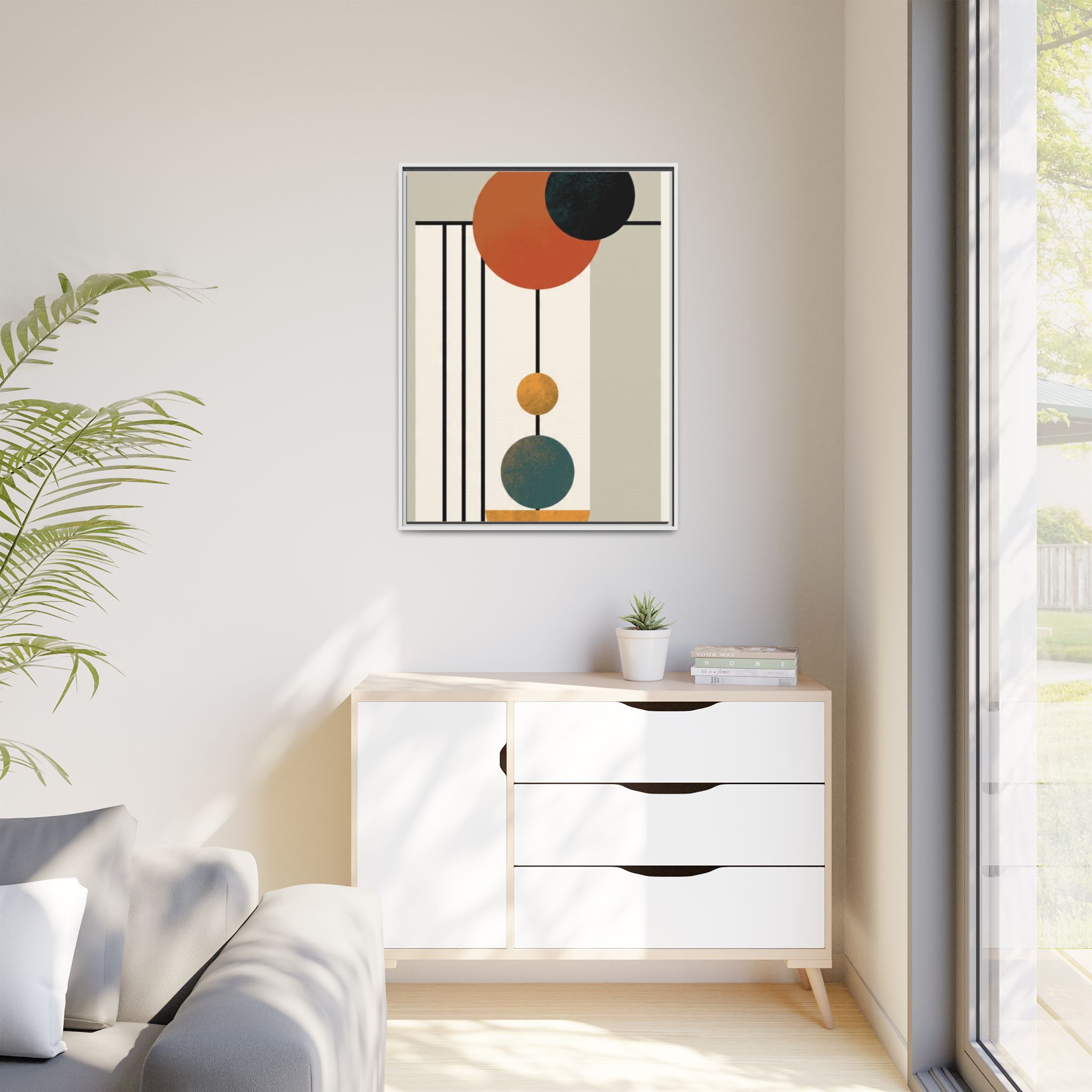 Abstract Geometric Wall Art Print — Matte Framed Canvas - Image 23