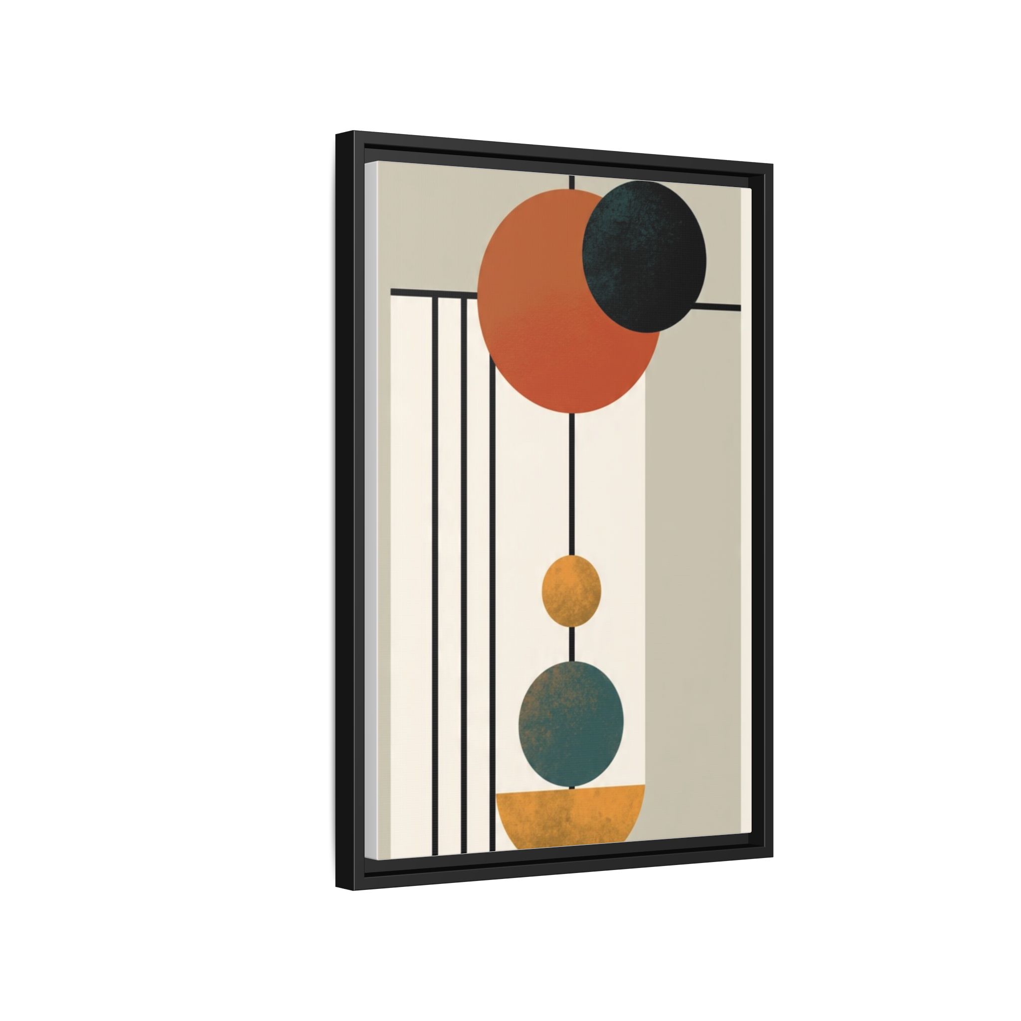 Abstract Geometric Wall Art Print — Matte Framed Canvas - Image 226