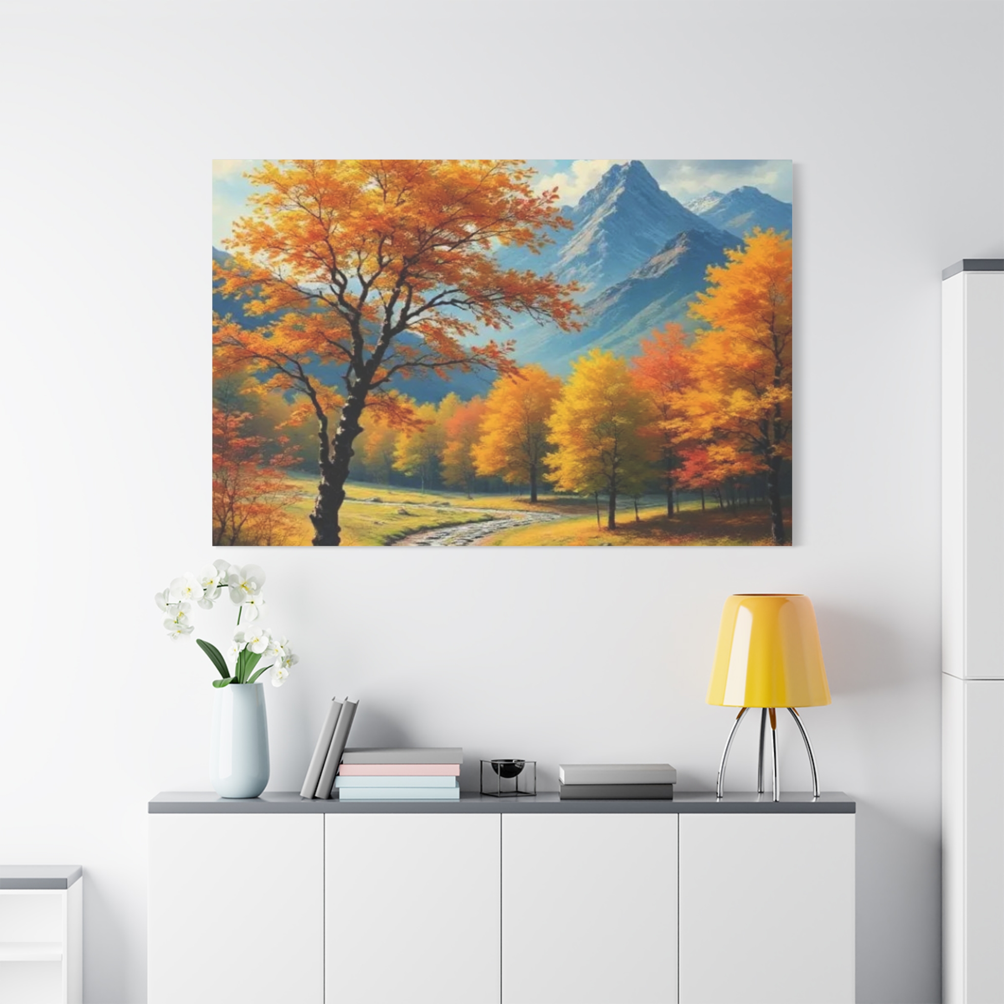 Autumn Mountain Path Canvas Print — Fall Landscape Wall Art - Image 2