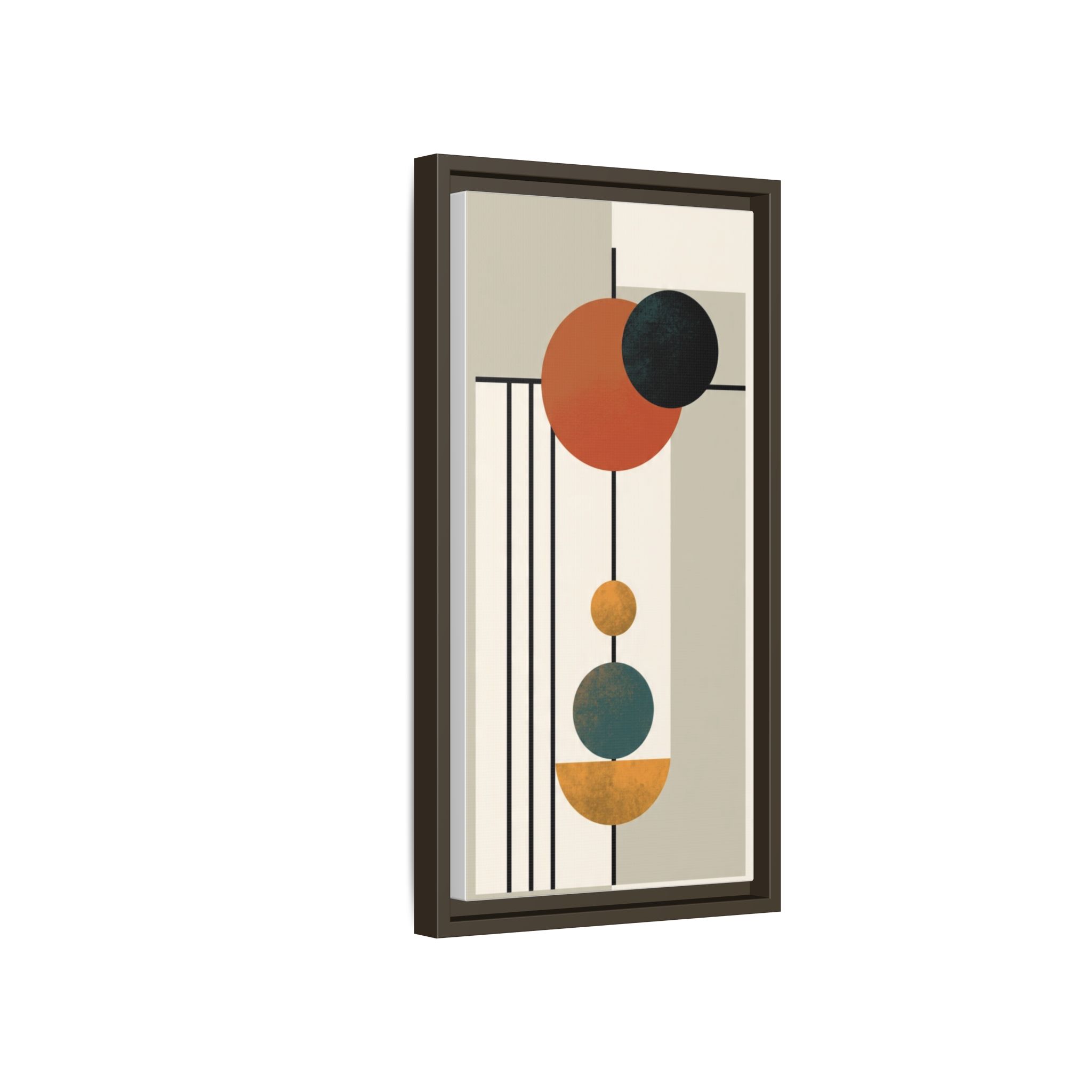 Abstract Geometric Wall Art Print — Matte Framed Canvas - Image 86