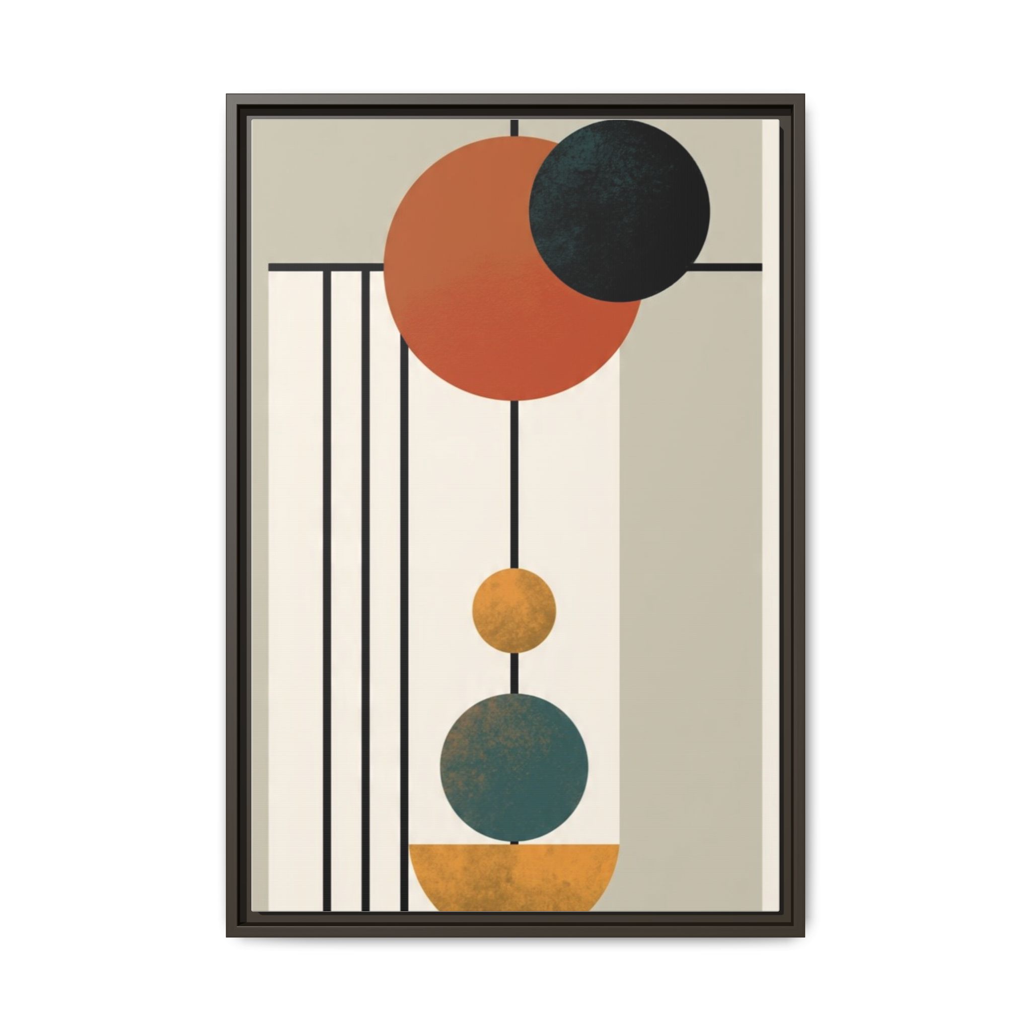 Abstract Geometric Wall Art Print — Matte Framed Canvas - Image 141