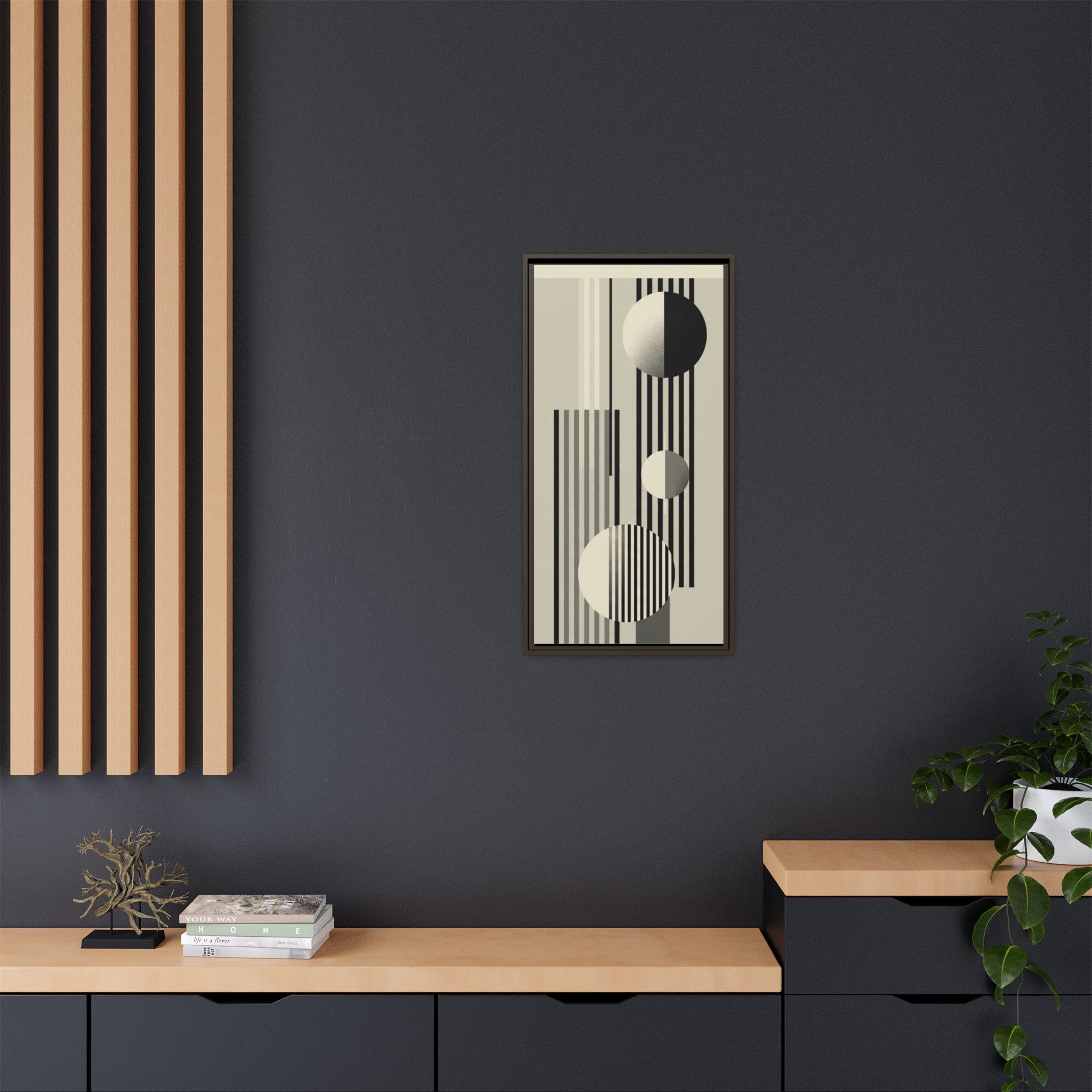 Abstract Geometric Canvas Print — Framed Matte Wall Art - Image 224