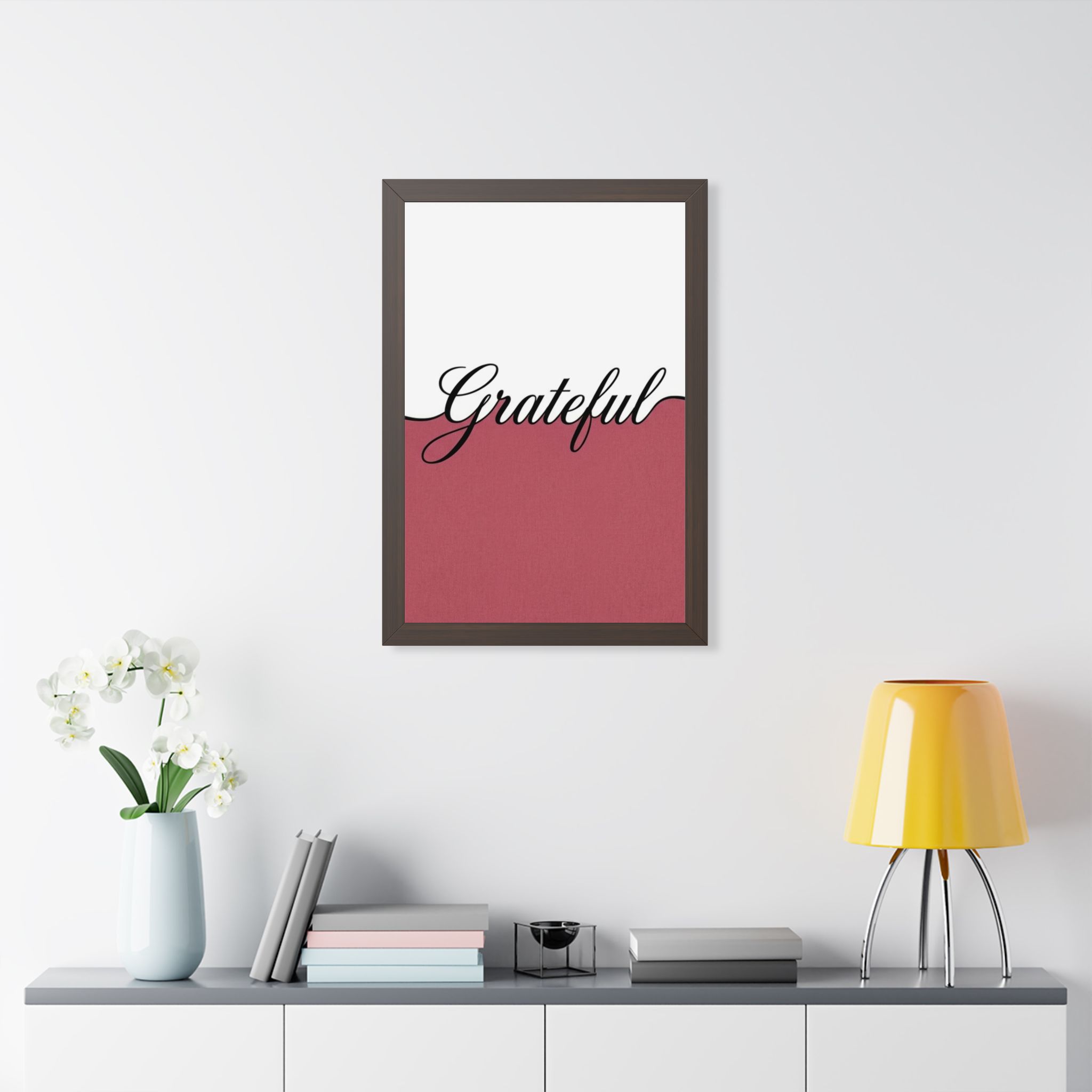 Grateful Wall Art Poster — Script Typography Framed Print - Image 2