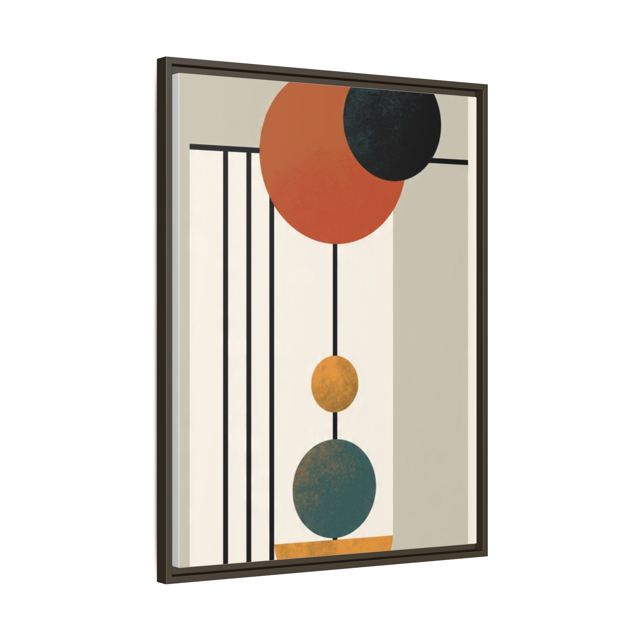 Abstract Geometric Wall Art Print — Matte Framed Canvas - Image 182
