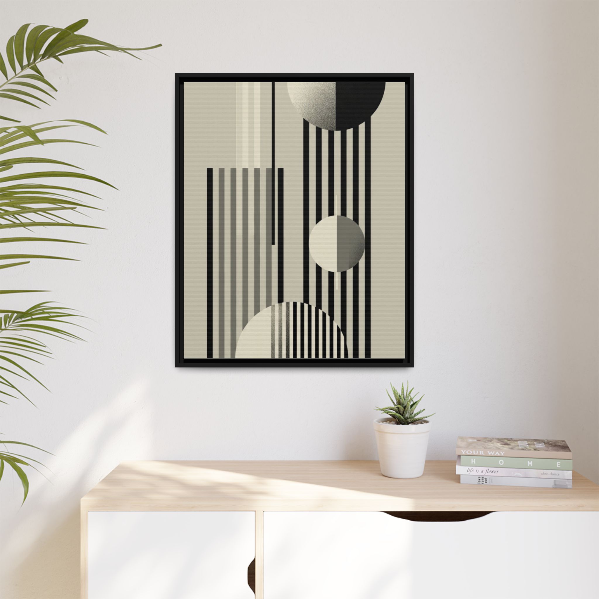 Abstract Geometric Canvas Print — Framed Matte Wall Art - Image 179