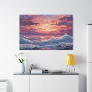 Sunset Ocean Canvas Print — Matte Stretched Wall Art