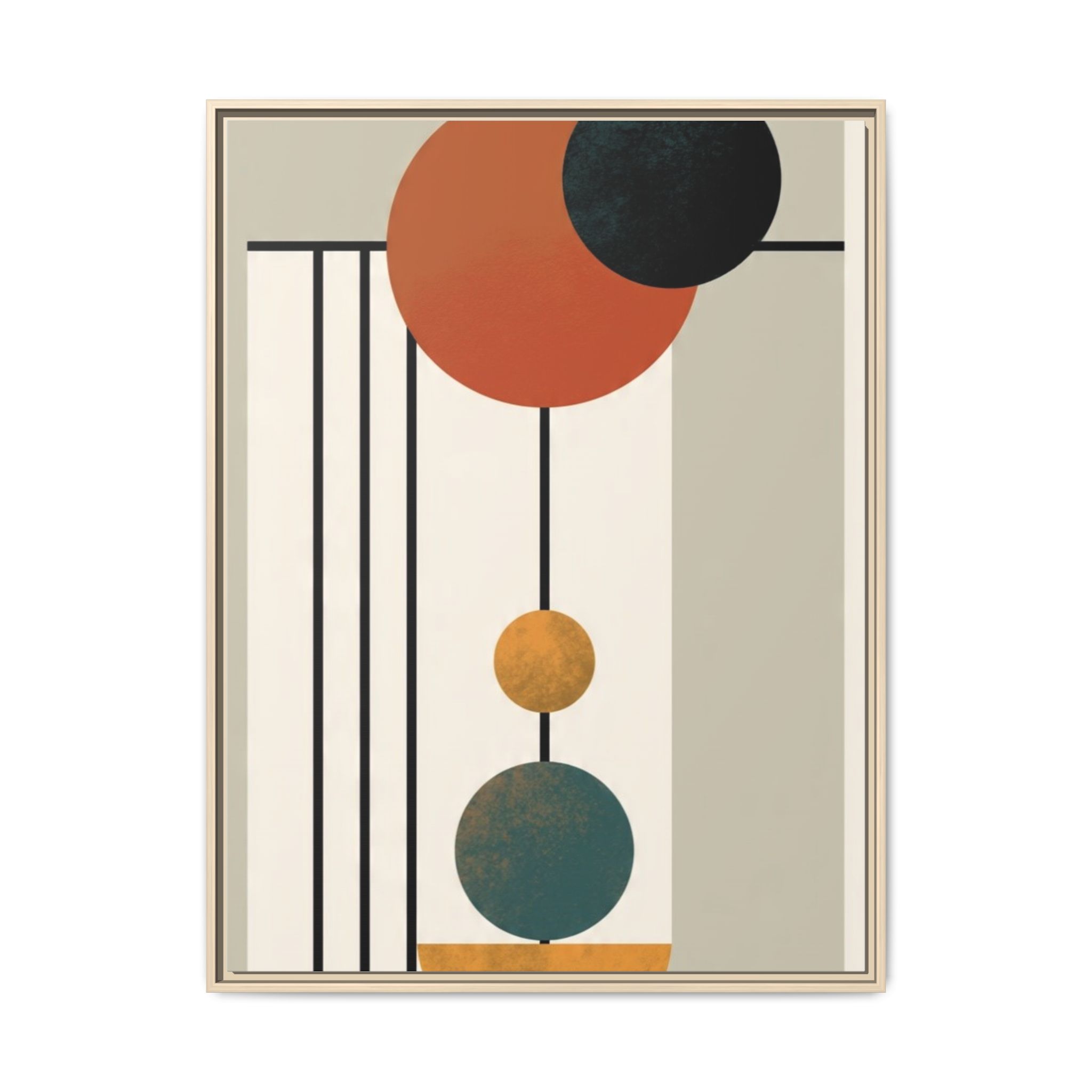 Abstract Geometric Wall Art Print — Matte Framed Canvas - Image 17