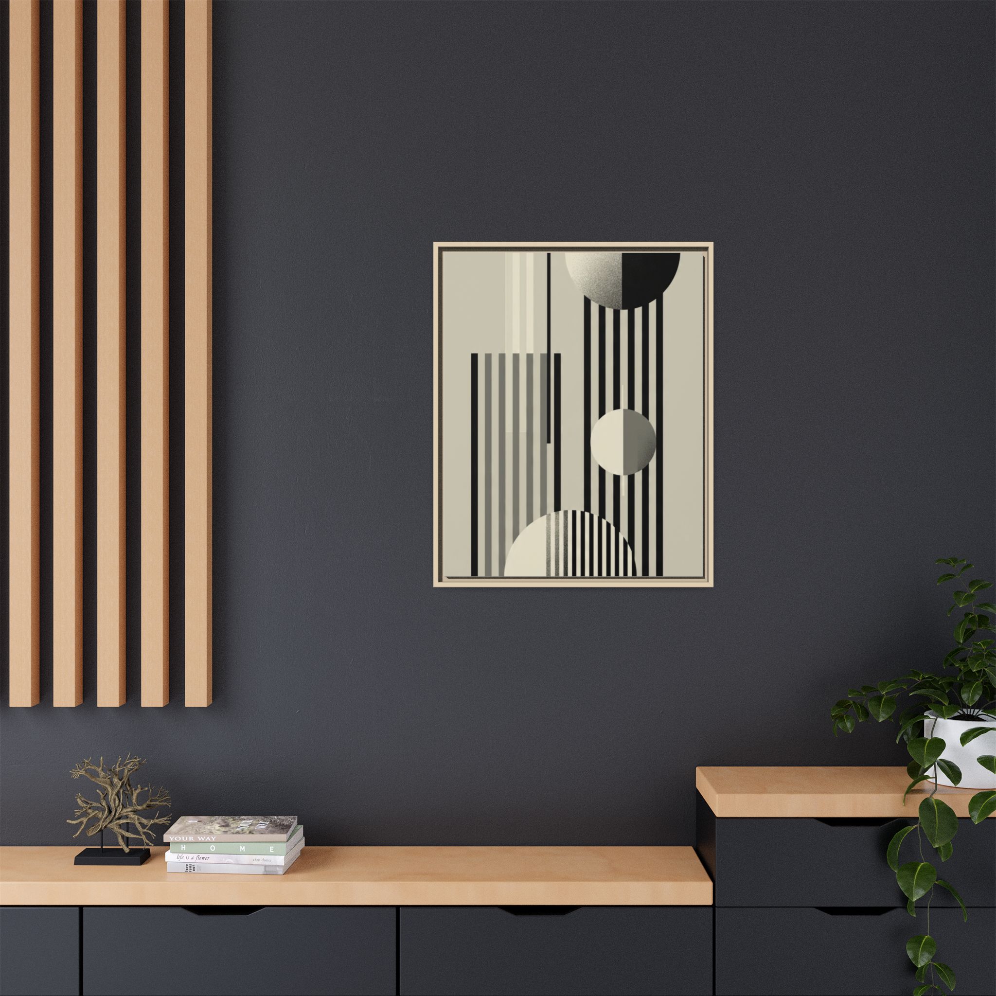 Abstract Geometric Canvas Print — Framed Matte Wall Art - Image 184